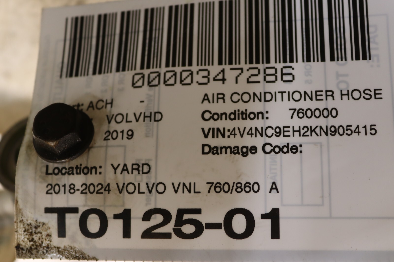 18-24 VOLVO VNL 760 860 AIR CONDITIONING A/C HOSE ASSEMBLY FW LIQUID SLEEPER OEM