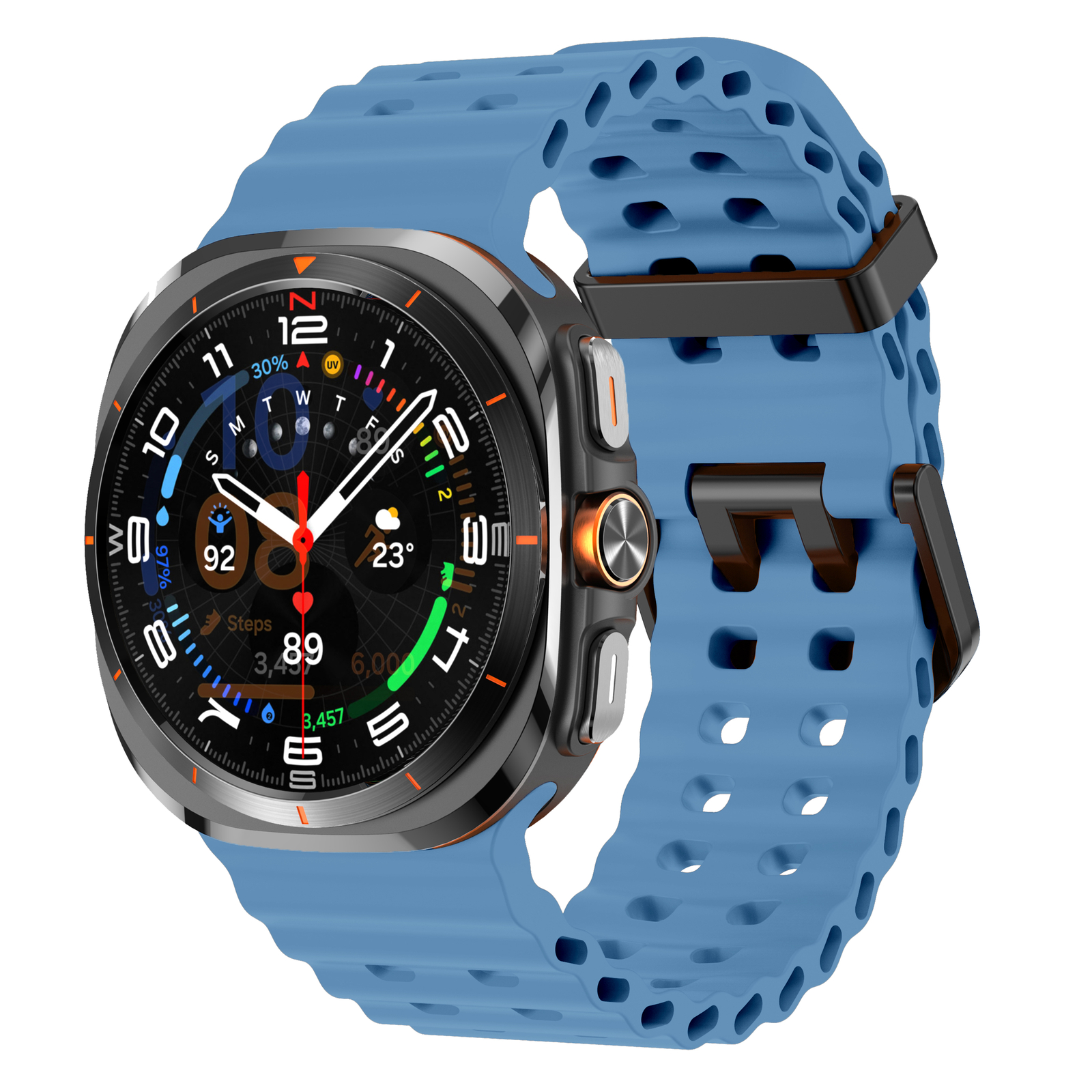 NEW Sport Soft Silicone Band for Samsung Galaxy Watch 7 Ultra 47mm NO Gaps Strap