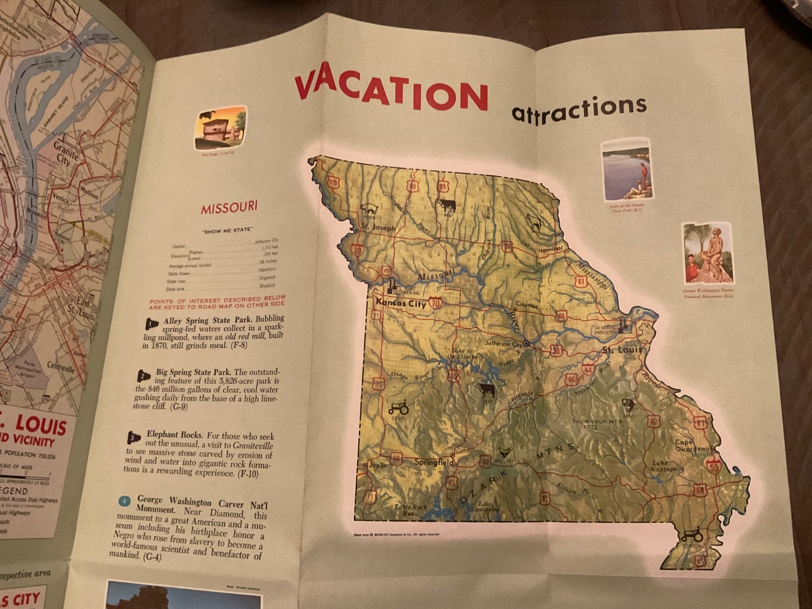 Vintage 1960’s 70’s Conoco Michigan Vintage Road Map