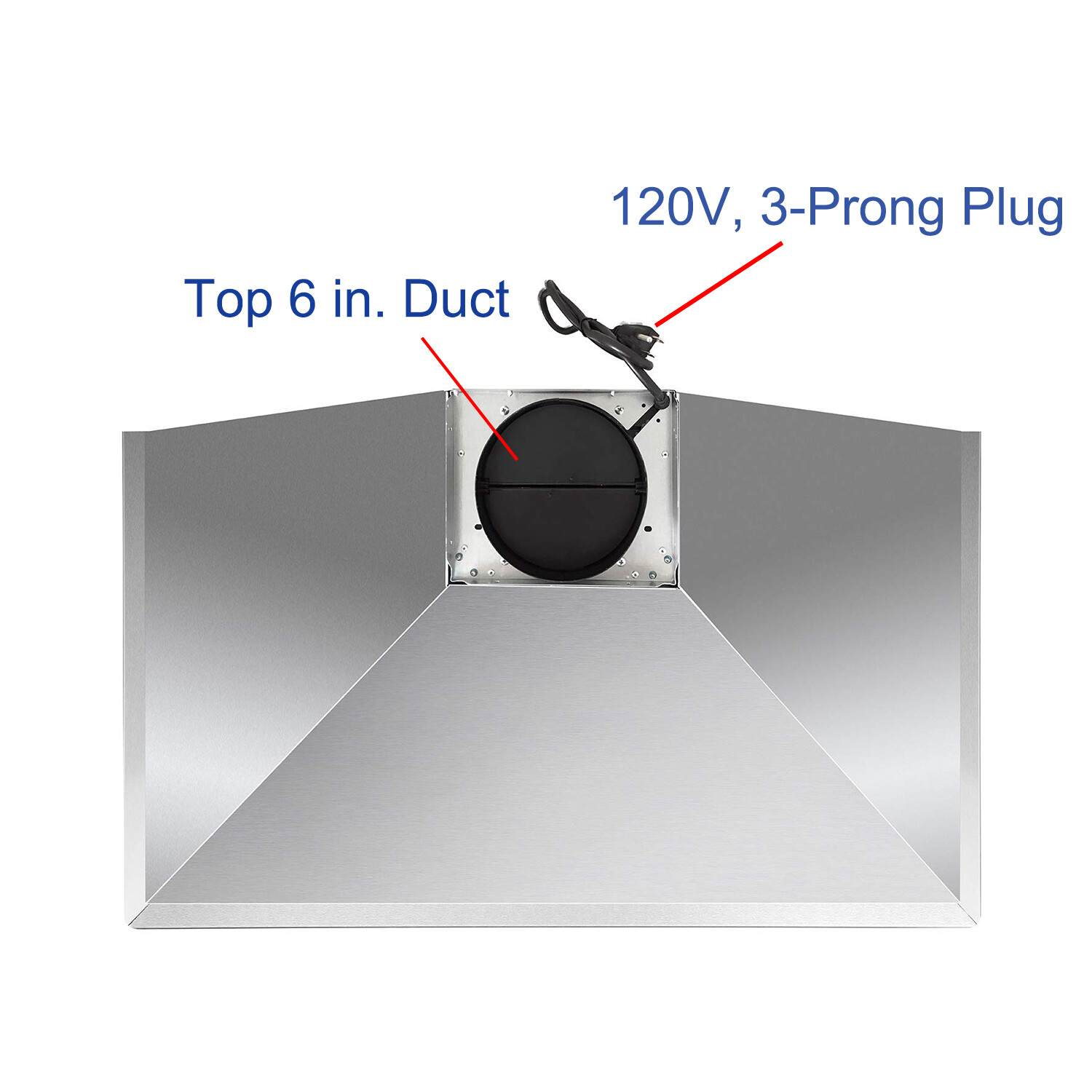 30" Wall Mount Range Hood Stainless Steel 450CFM Kitchen Over Stove Vent w/ LEDs