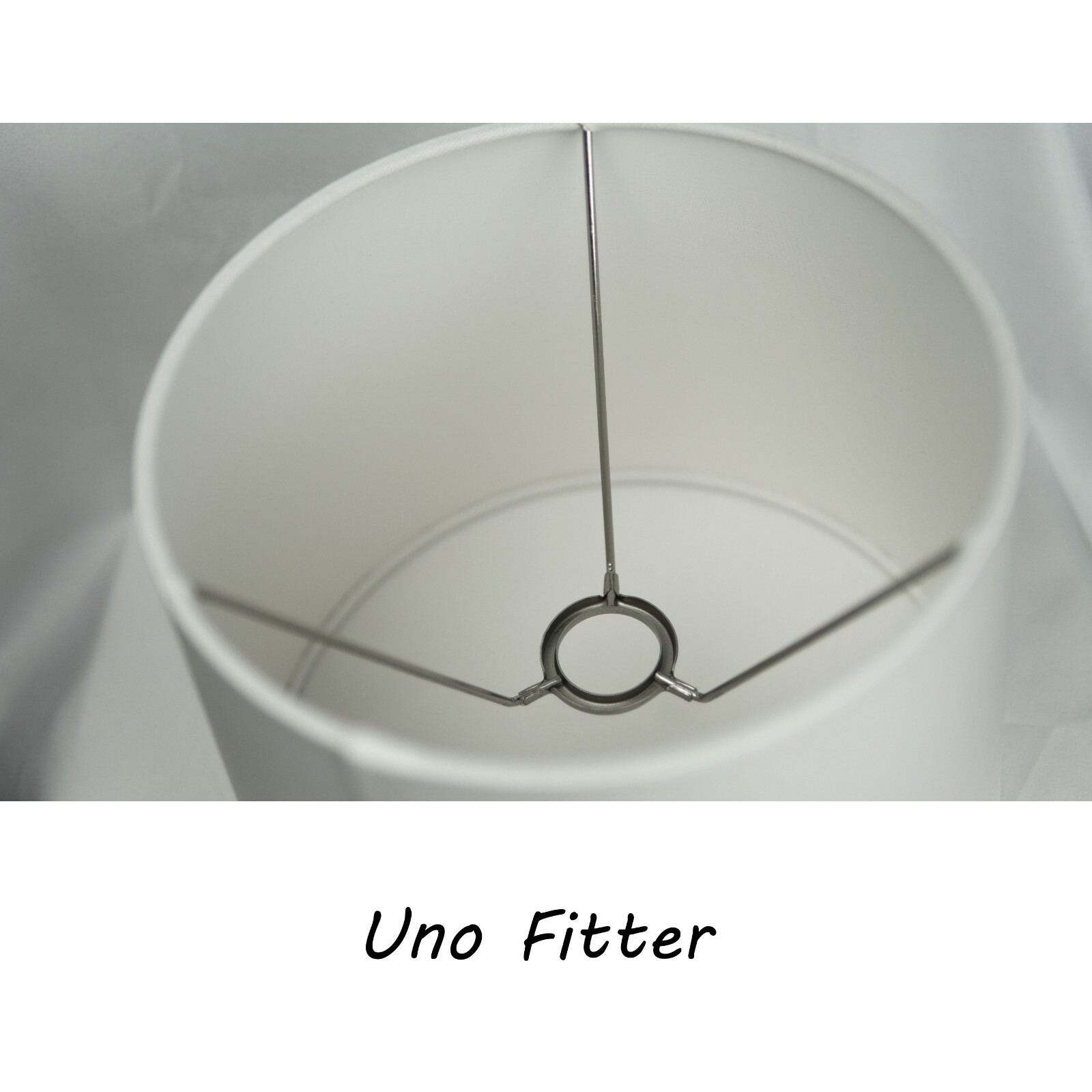 Uno Fitter Off White Fabric Lampshade 9"x10"x7.5" for Small Lamp