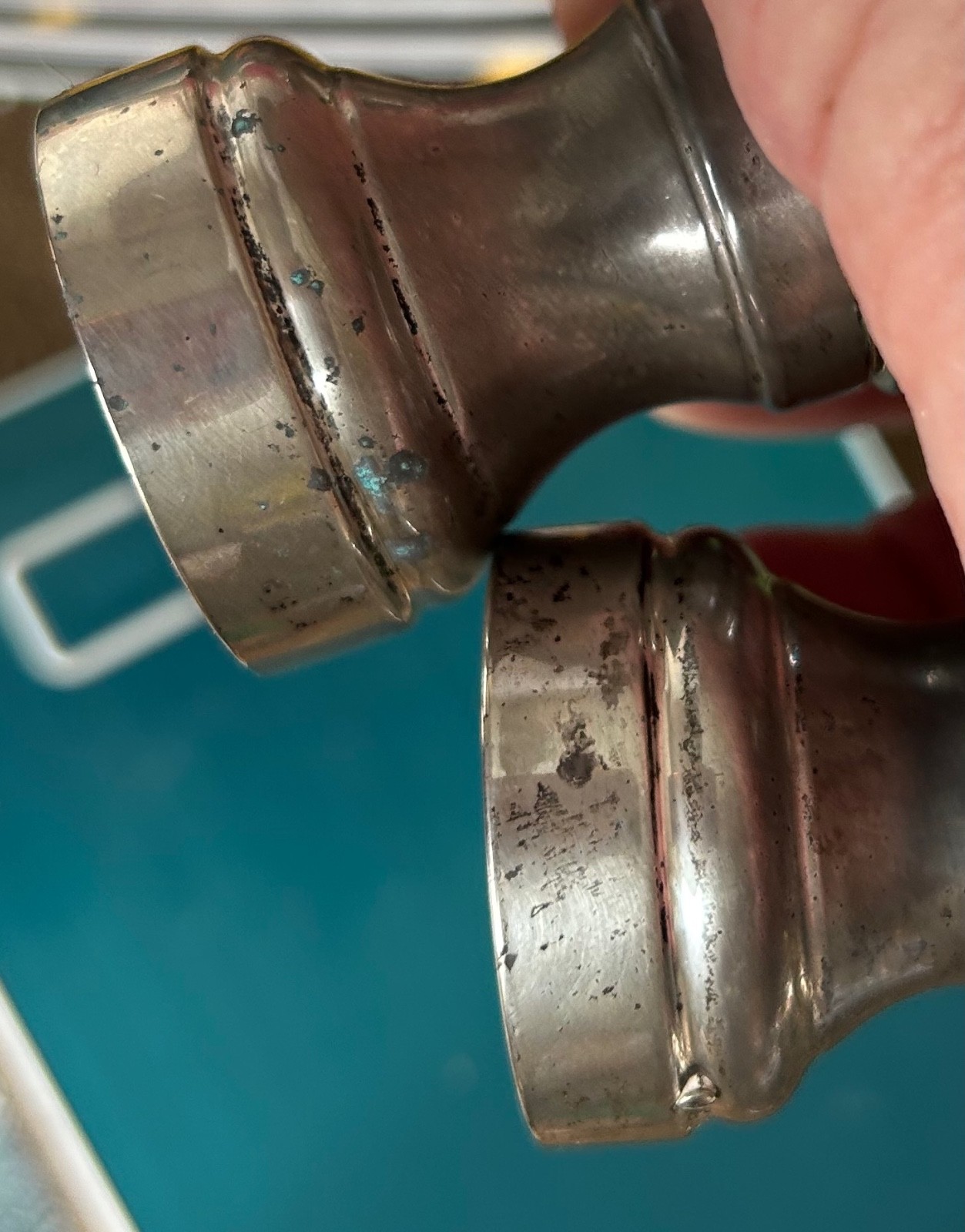 Vtg REVERE SILVERSMITHS STERLING SILVER SALT & PEPPER SHAKERS J.E. Caldwell Co 2