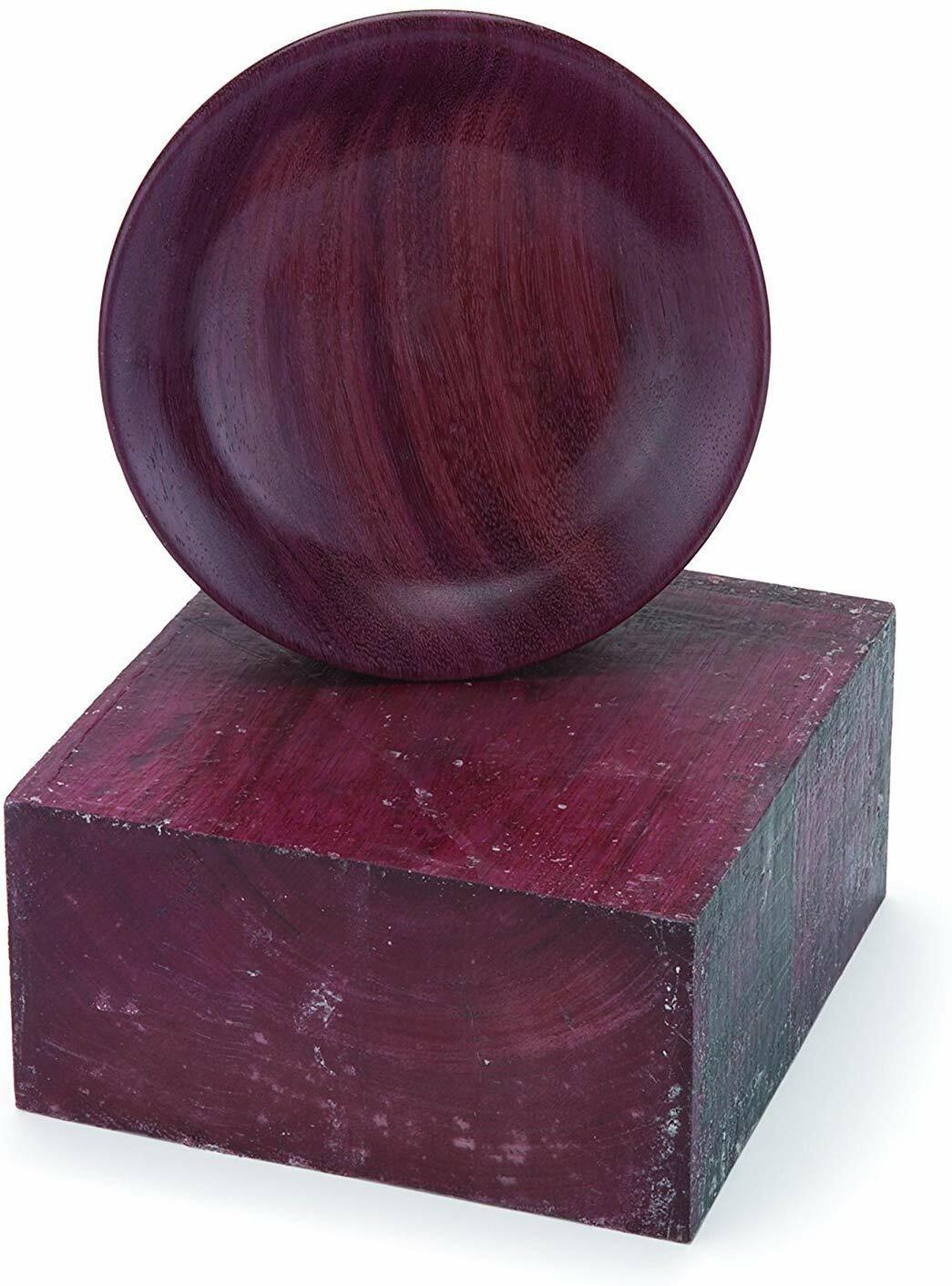 PURPLEHEART ROSETTE BLANK 6"X 6"X 3/8" WOOD TURNING LUMBER -FREE SHIPPING