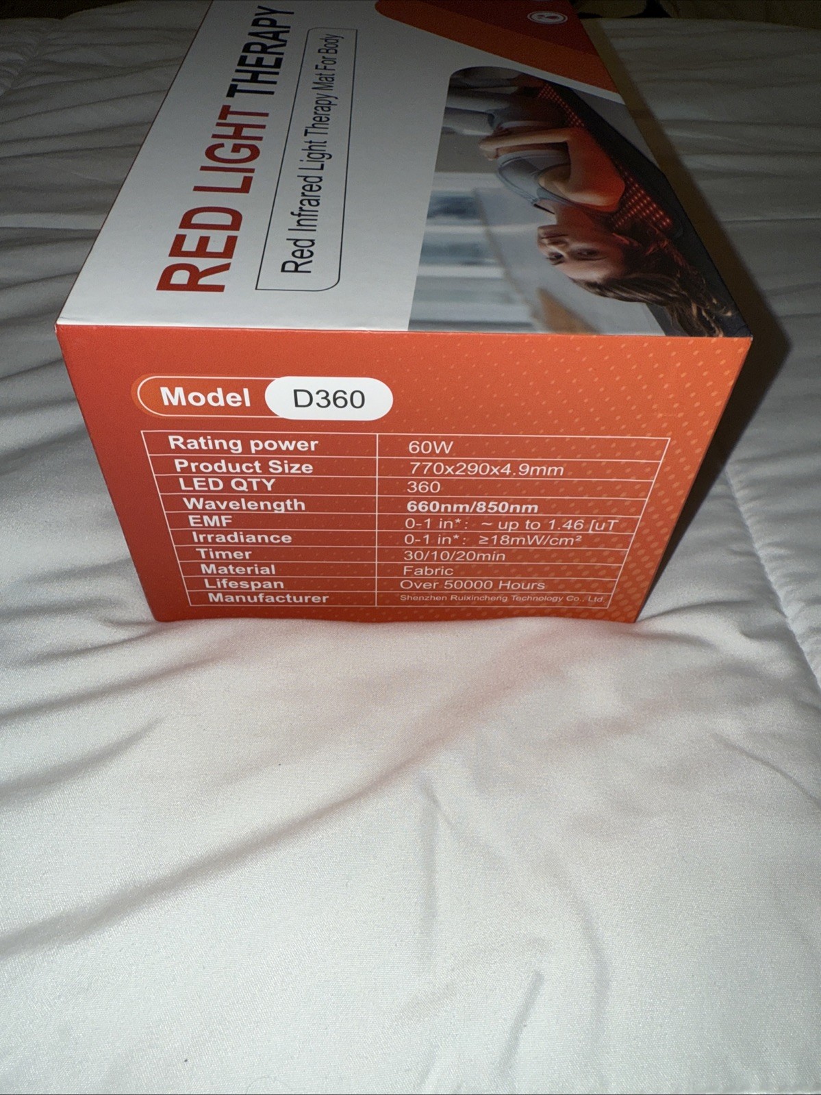 Infrared 360 LED Red Light Therapy Mat 660nm 850nm Pain Relief New