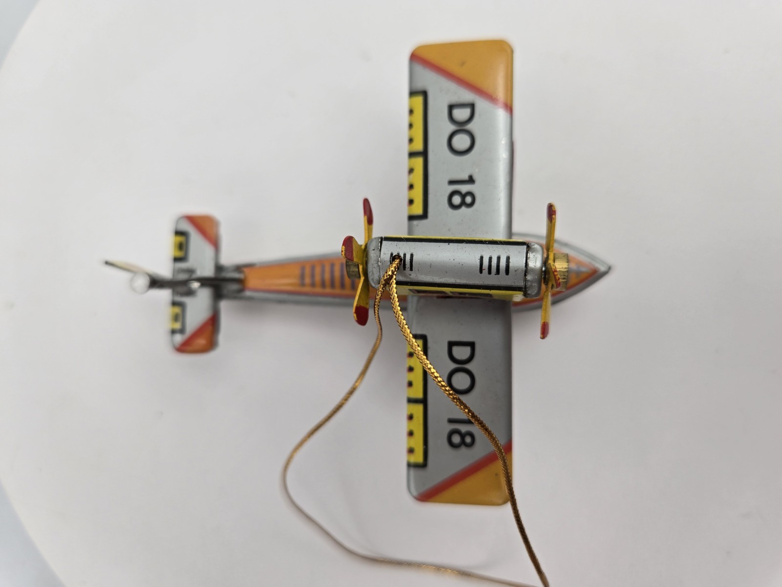 Schylling Biplane Tin Toy Ornament Collector Series 1995