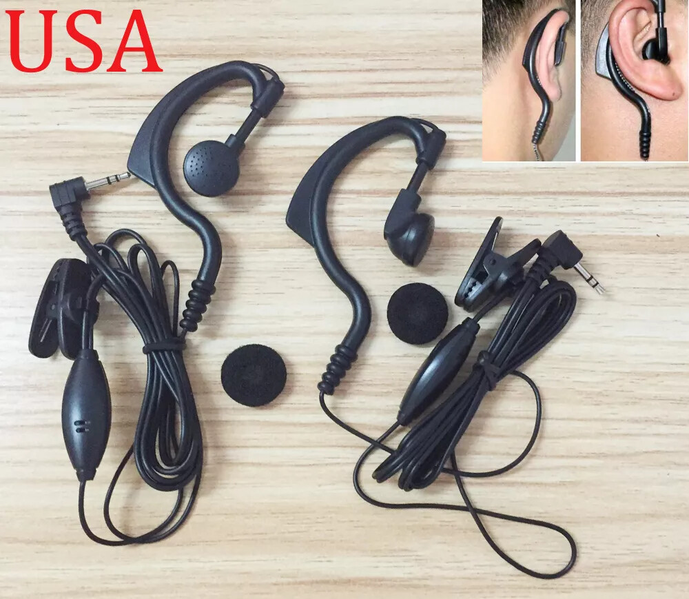 2x Headset Earpiece Mic For Motorola Radio Talkabout Walkie Talkie fast shipping