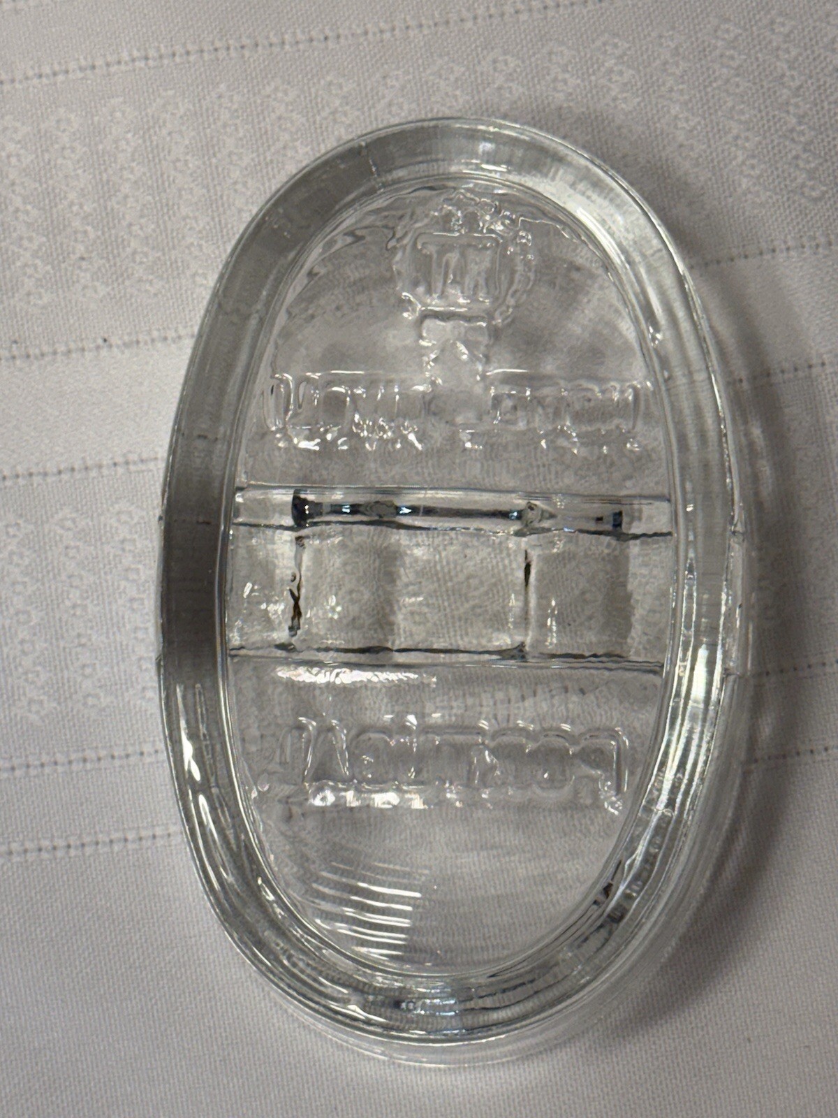 Hotel Tivoli Portugal Glass Ashtray Trinket Dish 4” X 2.5” Heavy Clear Glass