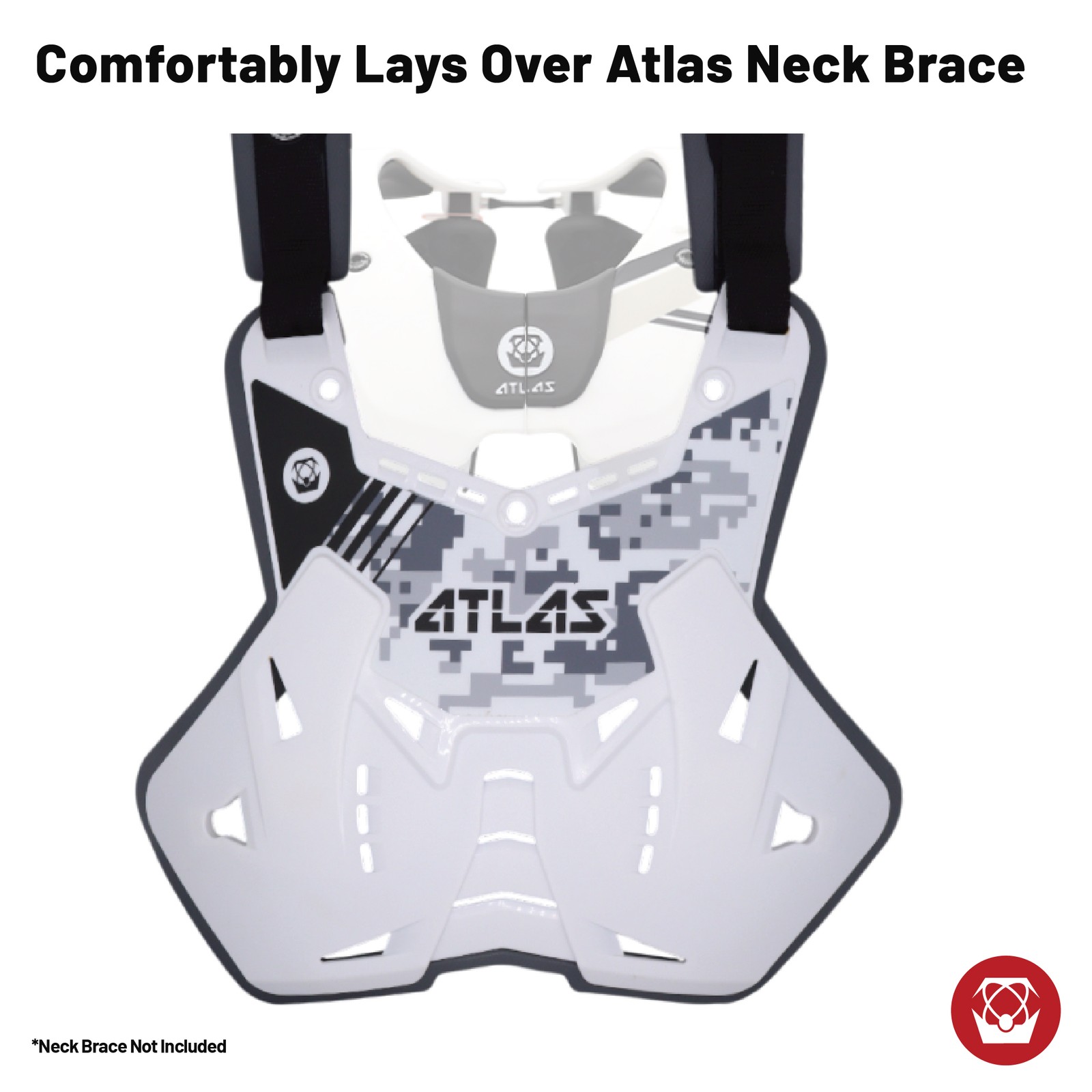 Atlas Defender CPC-00-010 Chest Protector, Digital Arctic, Velcro Closure