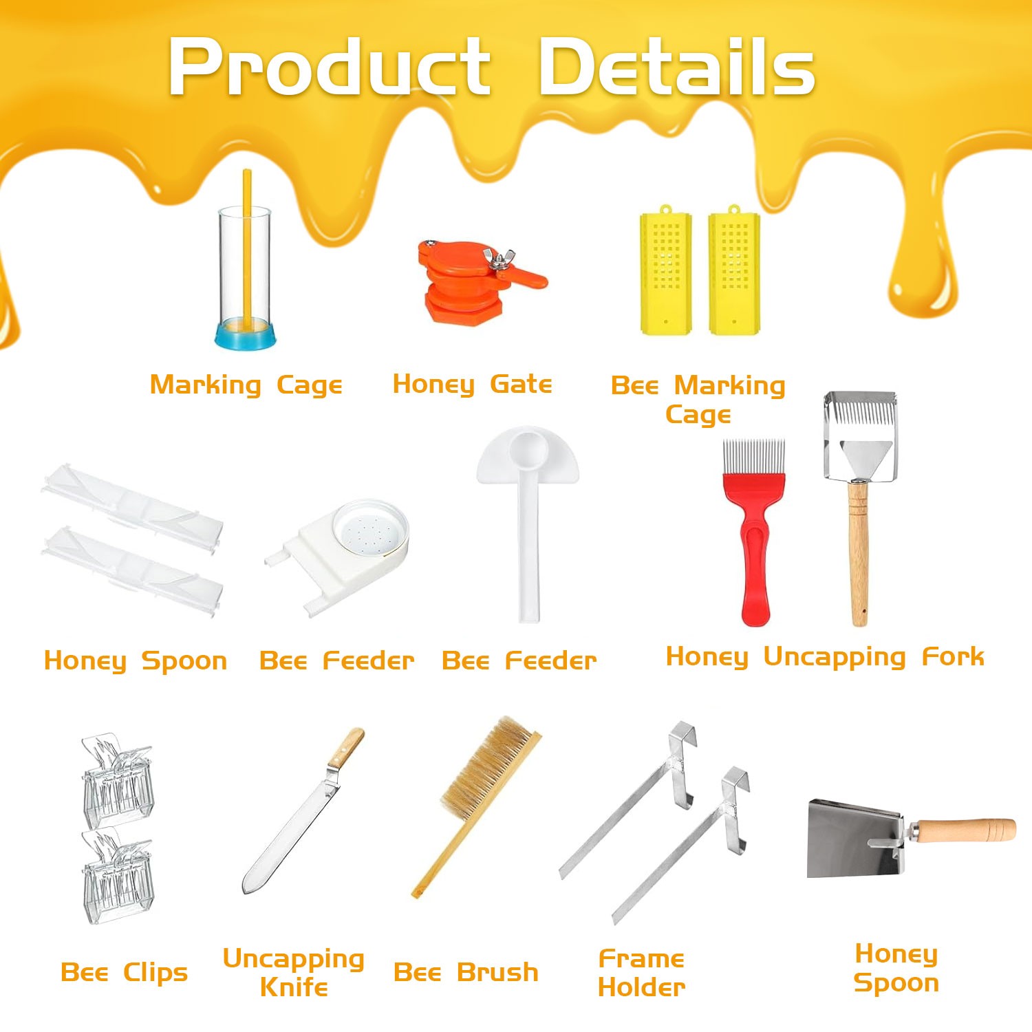 30Pcs Beekeeping Supplies Tools Starter Kit with Bee Suit for Beginner Beekeeper