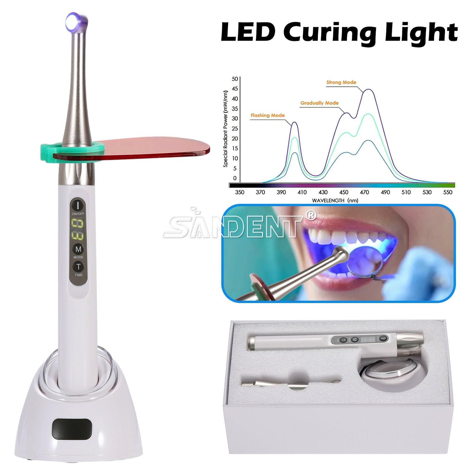 Woodpecker Style Dental iLed Max 1 Second Curing Light LED Curing Lamp 2600mw/cm