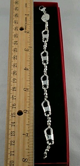 ACTS Bracelet Sterling Silver Fishers Of Men Emmaus Bracelet HEAVY LINK !