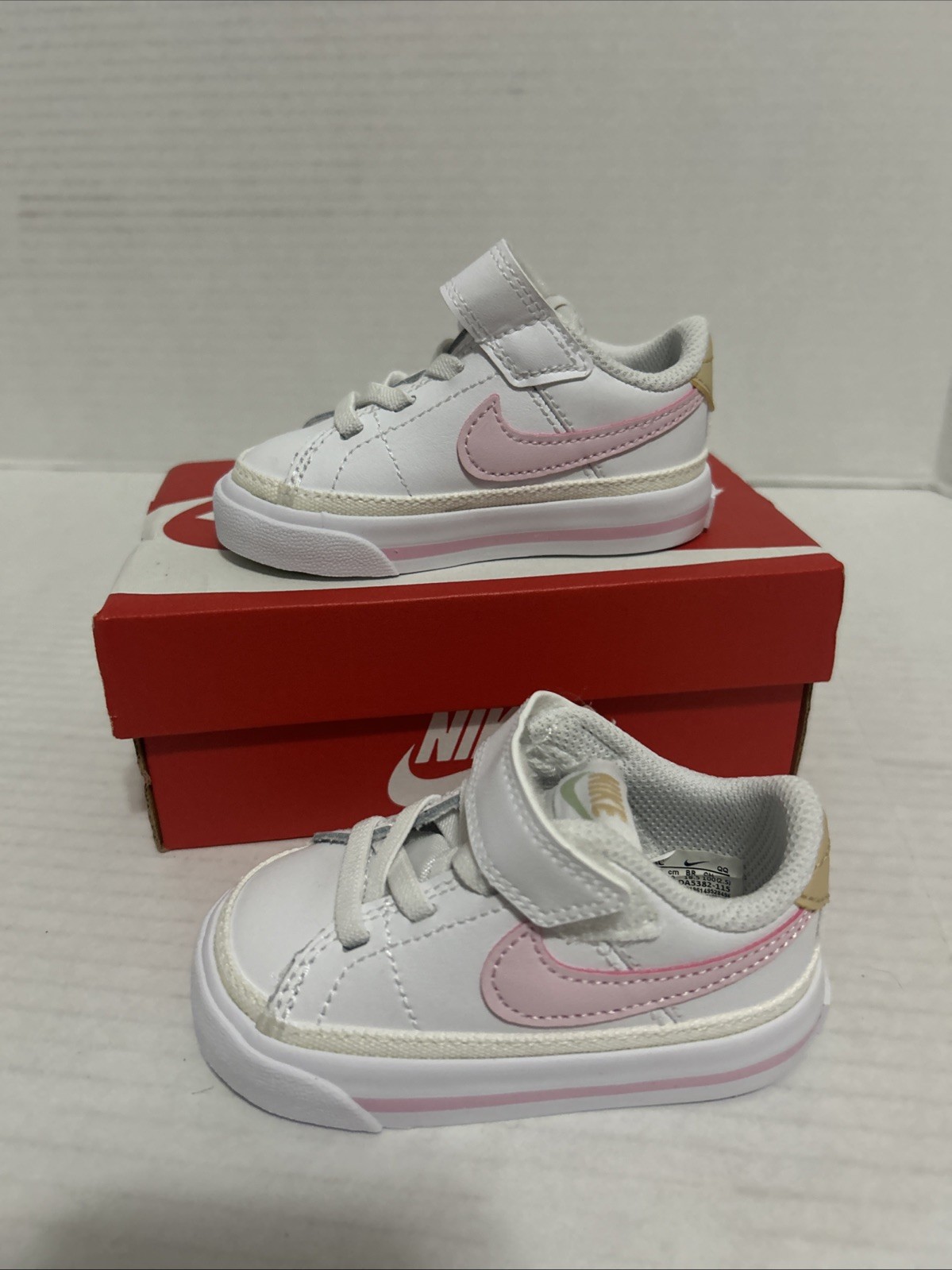 Nike Court Legacy White/Pink Foam-Sesame 4C