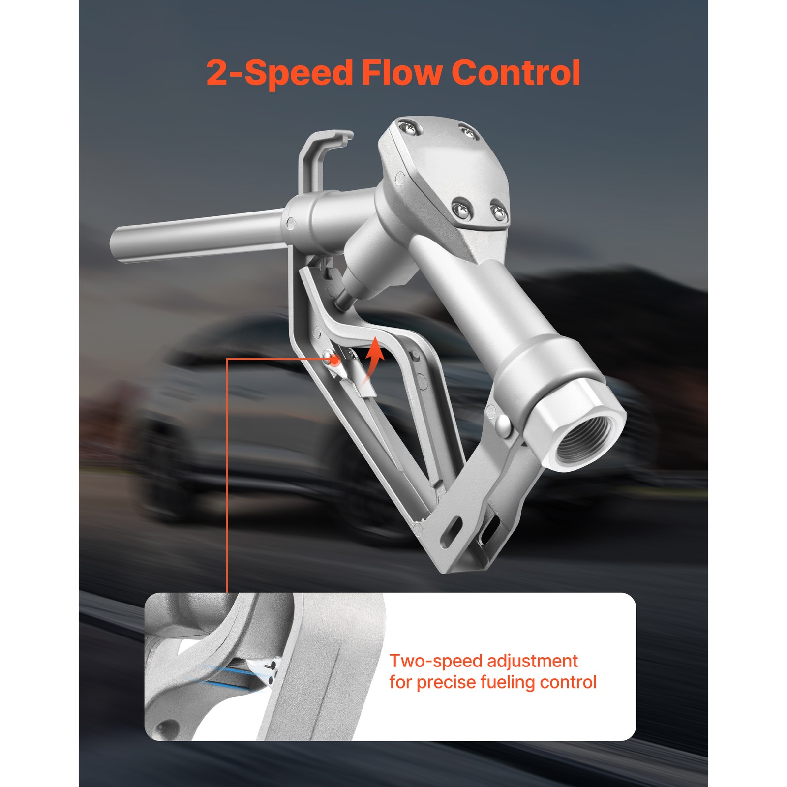 Uimoso 3/4 in NPT Automatic Fuel Nozzle with 0.78 in Spout and 10 ft Hose