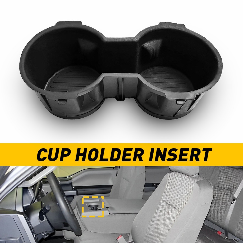 NEW FOR 2015-2017 Ford Front F-150 Seat Dual Cup Holder Rubber Insert