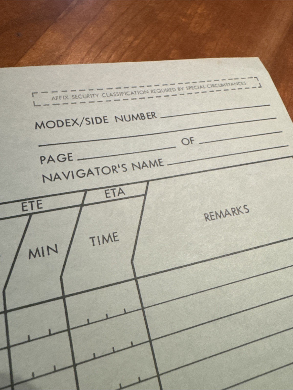 FREE SHIP! Pair of Vintage Unused OPNAV Forms 3360/20 A/C NAVLOG from 1968