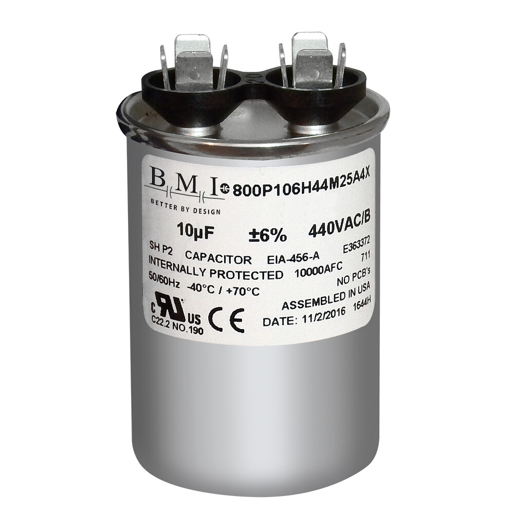 USA 10 uf/MFD 370-440 VAC volts Round Run Capacitor 50/60 Hz - Lot-1