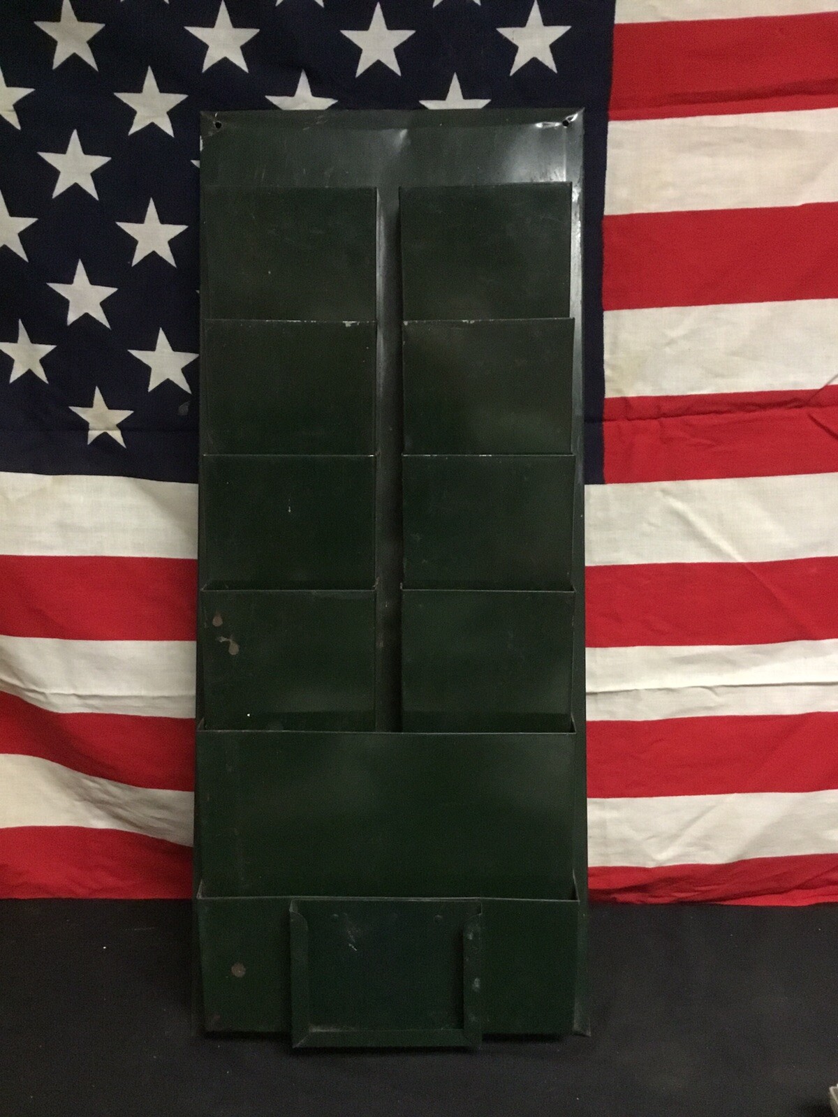 Rare! vintage 1930s 40s Flying A metal Gas Oil Road Map Holder Large Size.