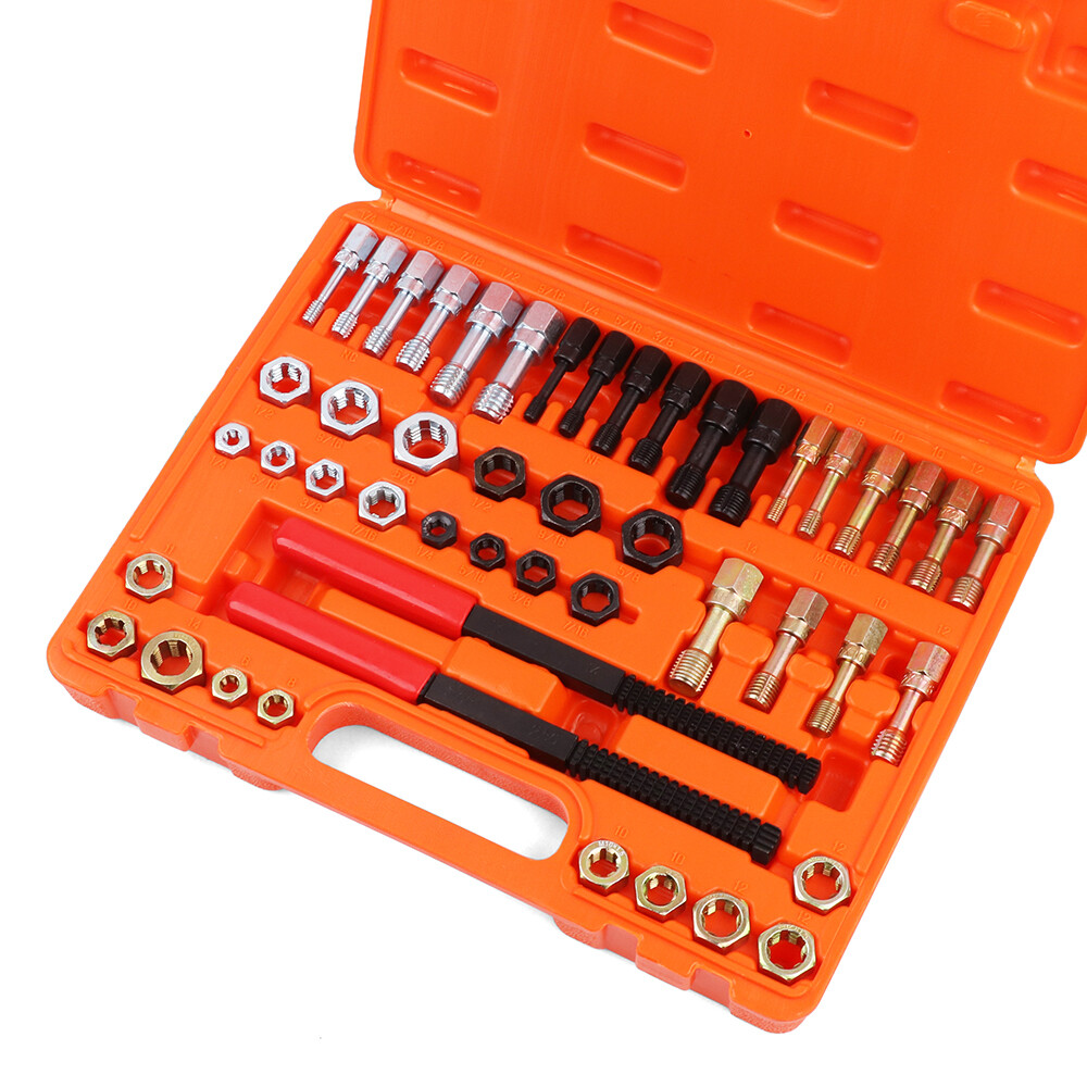 48 Pcs Thread Repair Chaser Set UNF UNC and Metric Thread Restorer Kit