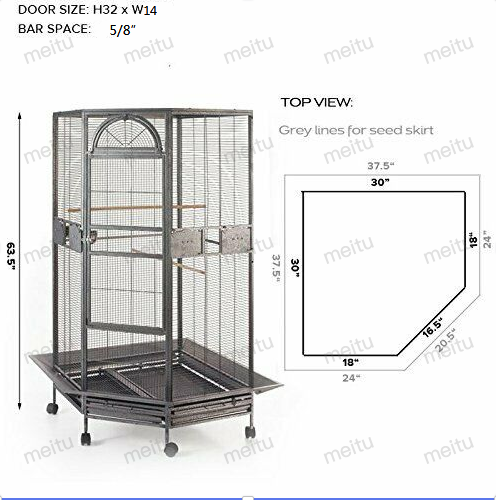 Seny Corner Bird Cage for Cockatiel Parakeet Budgies Parrot New