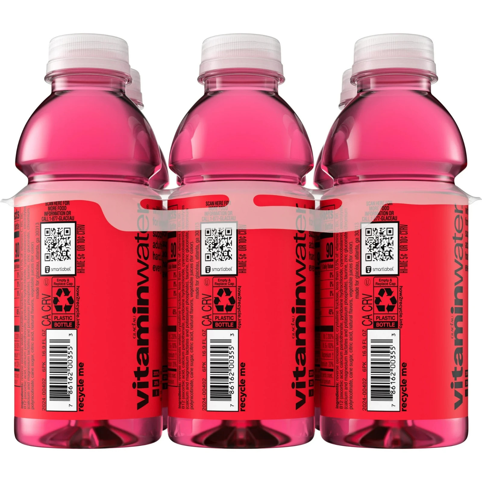 Vitaminwater Power-C Dragonfruit Flavored Water Beverage, 16.9 fl oz, 6 Pack Bot