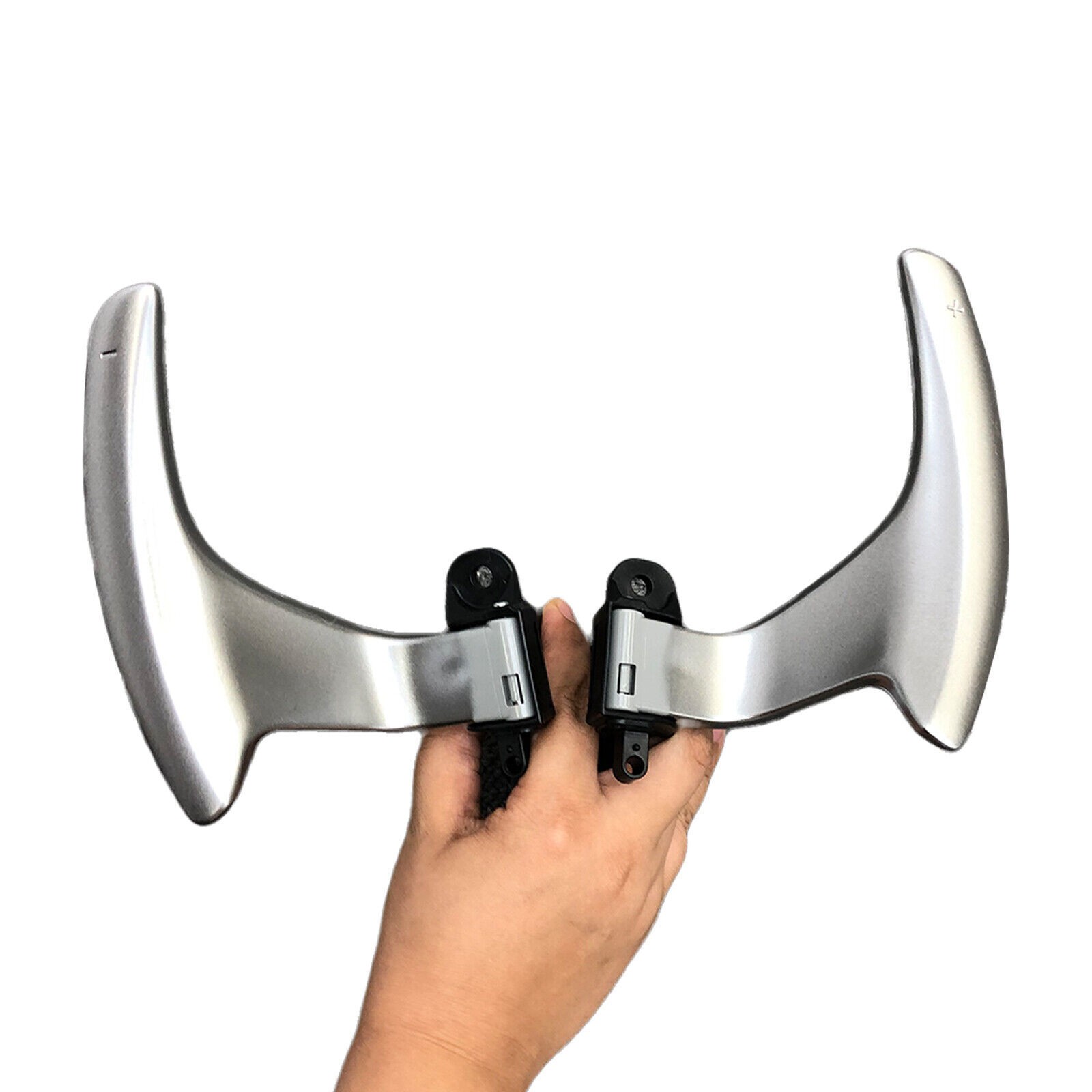 For Infiniti Q50 2014-2021 Matte Silver Steering Wheel Shift Paddle Shifter21Ywi