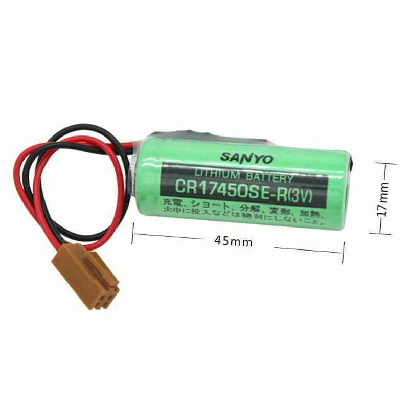 10 x 3V CR17450SE-R / A98L-0031-0012 2500mah PLC Battery For FANUC w/ Brown Plug