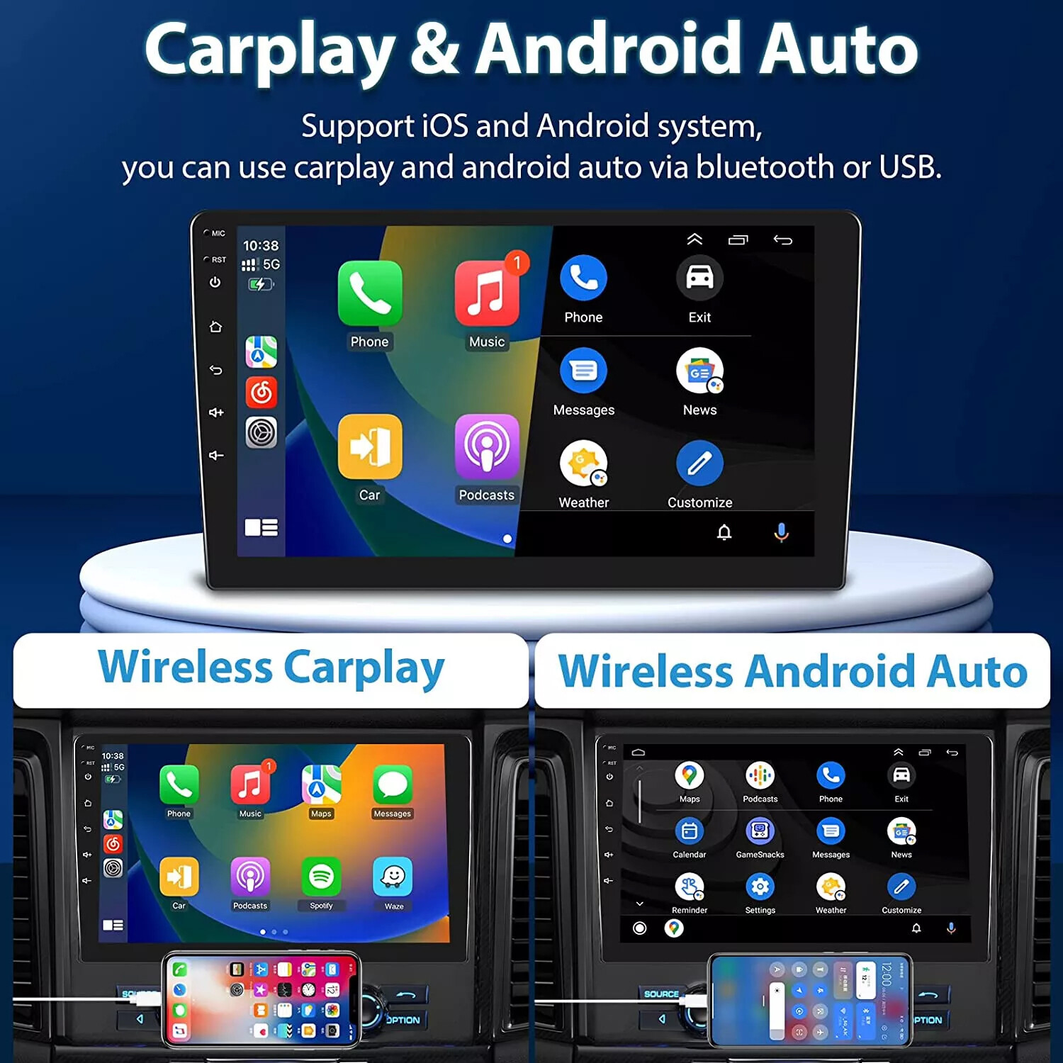 7" For Ford Ranger 1998–2011 Android 15 Carplay Car Stereo Radio GPS Navi WiFi