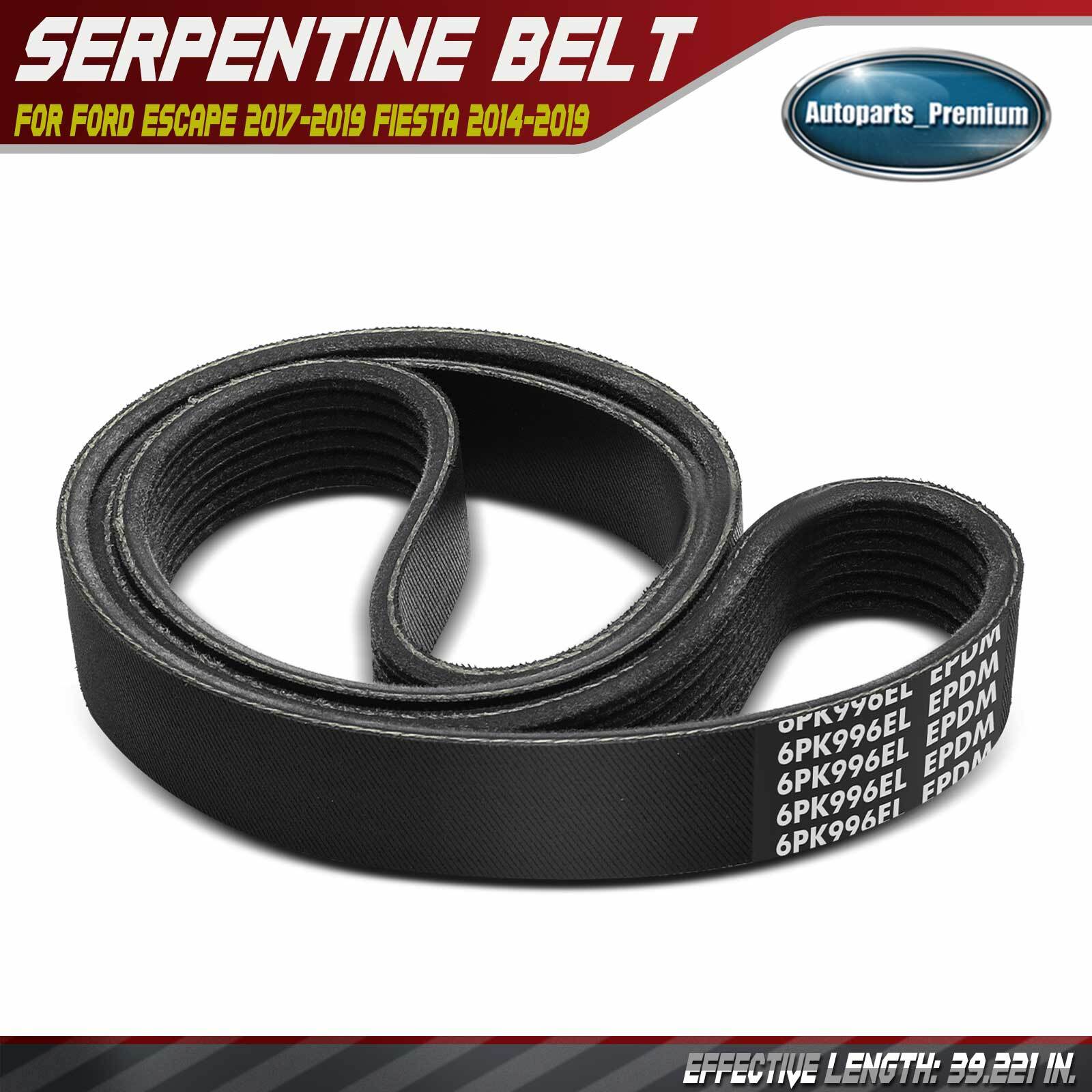 39.221 in Stretch Fit Serpentine Belt for Ford	Escape 2017-2019 Fiesta 2014-2019