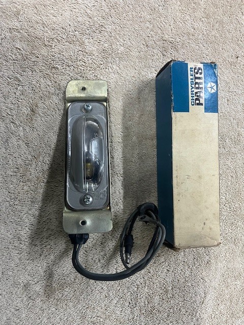 Mopar NOS License Lamp Assy. 71 Dodge Challenger