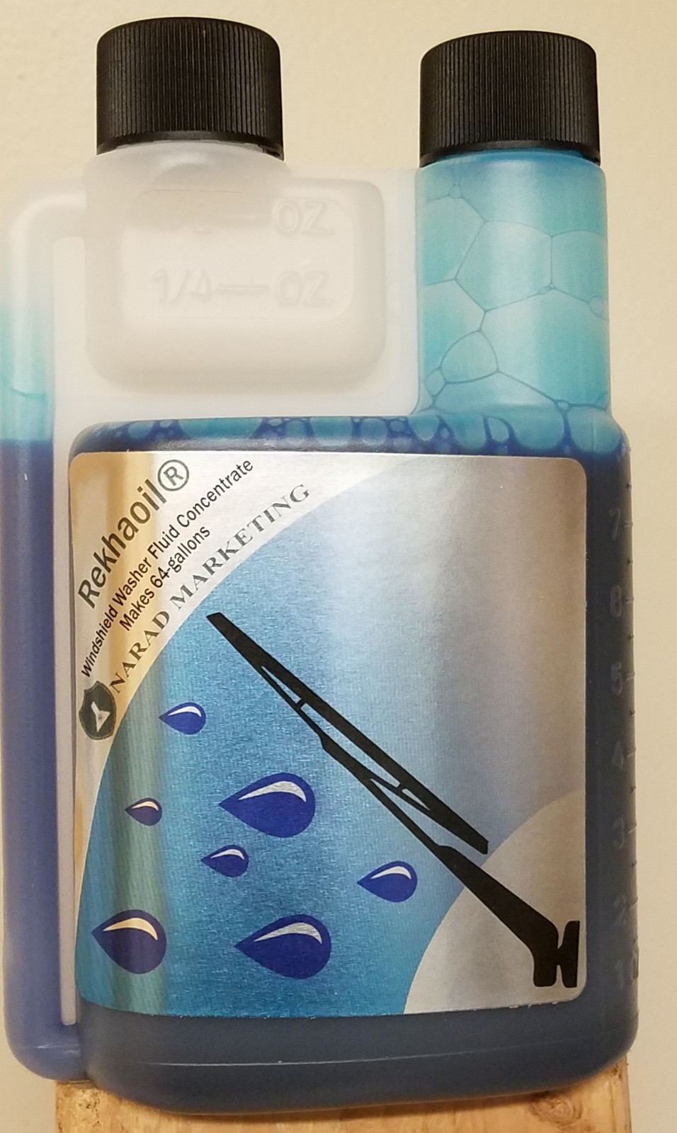 Concentrate windshield washer fluid makes 64 gallons