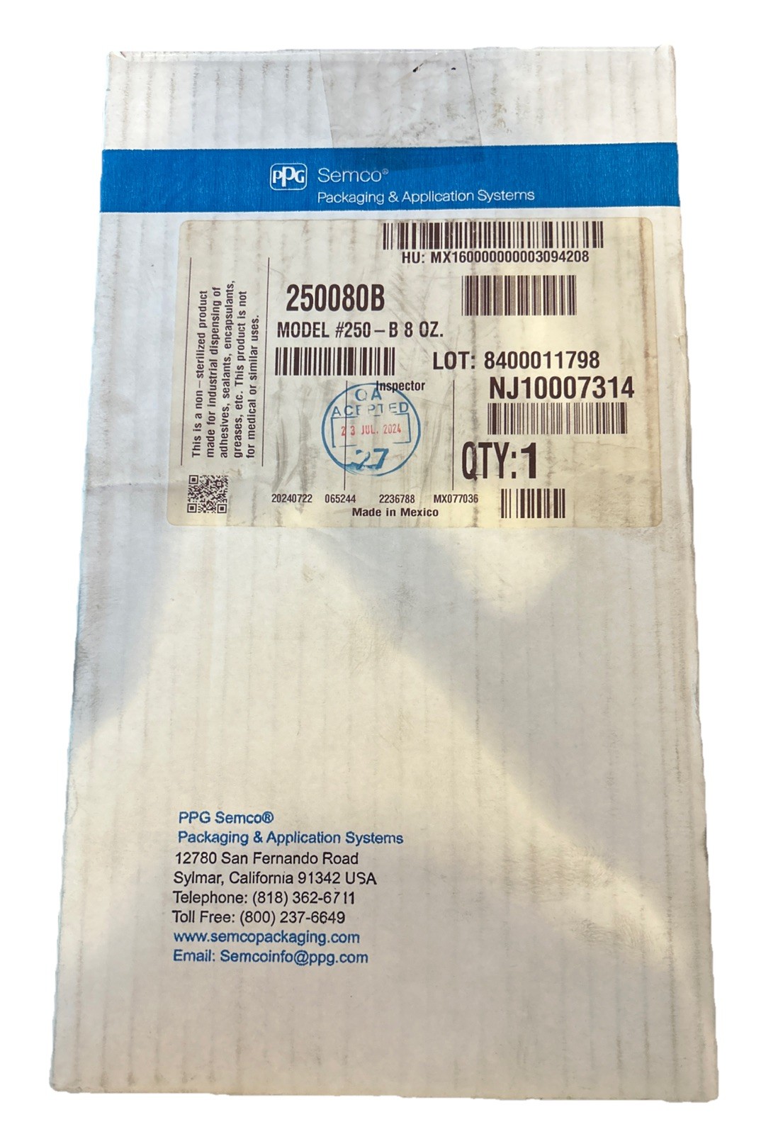 SEMCO Model 250 Pneumatic Sealant Gun. NEW IN BOX! FREE SHIPPING!      8A