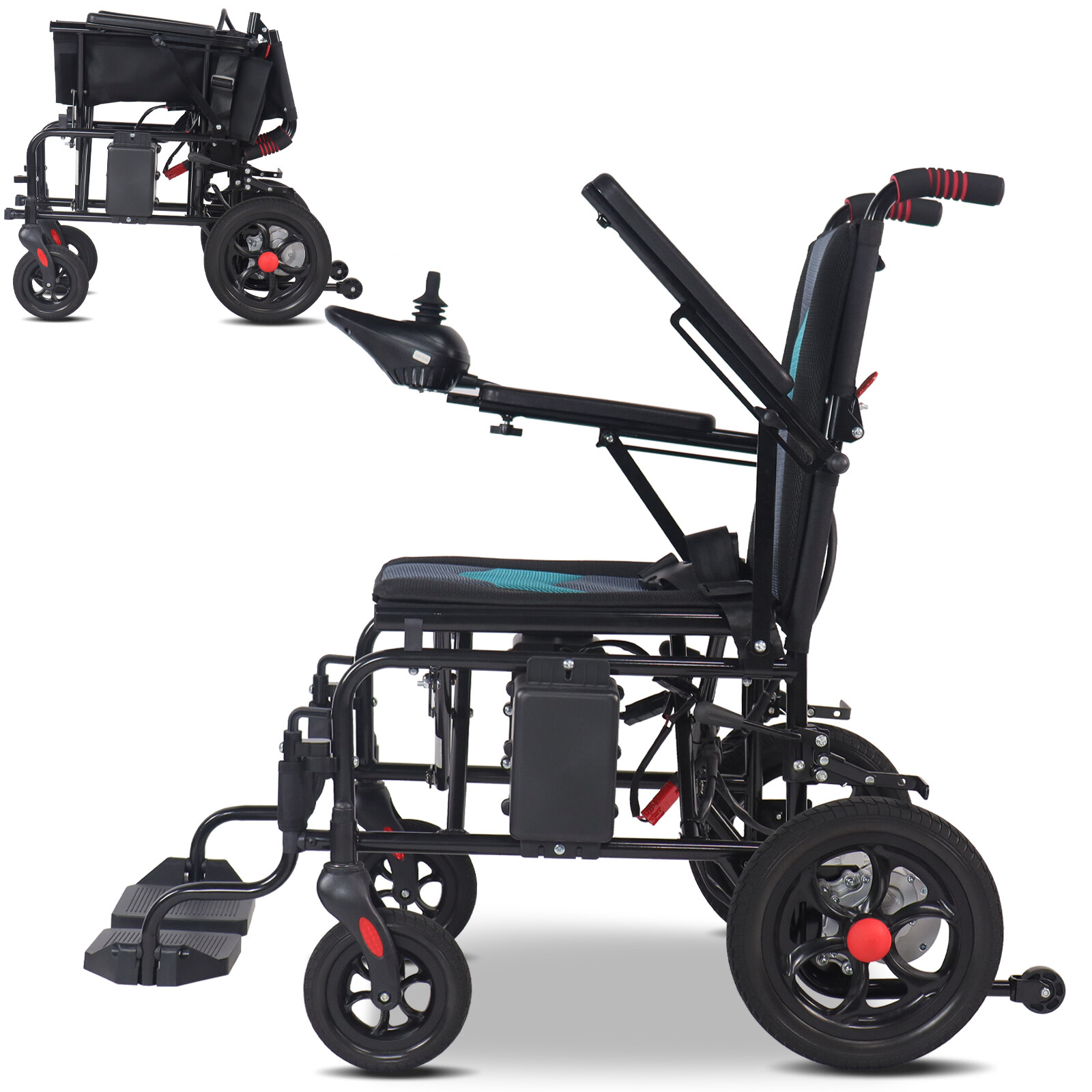 Foldable Electric Power Mobility Wheelchair Lightweight All Terrain Wheel Chair