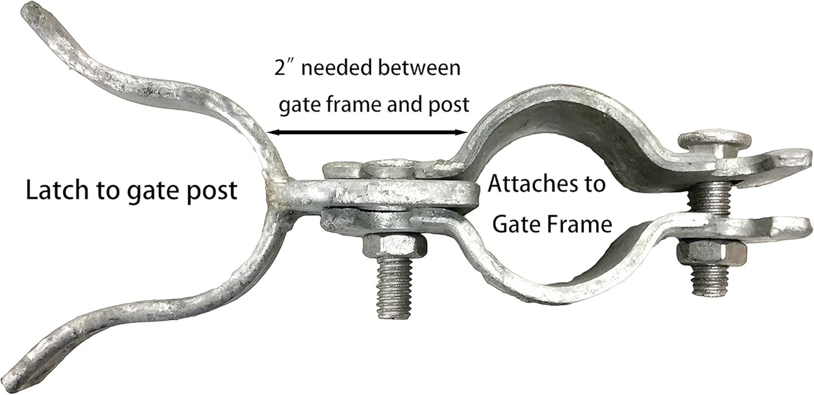 1-3/8" x 1-3/8" Fork Latch Galvanized Fence Gate Latch for Chain Link Fence Gate