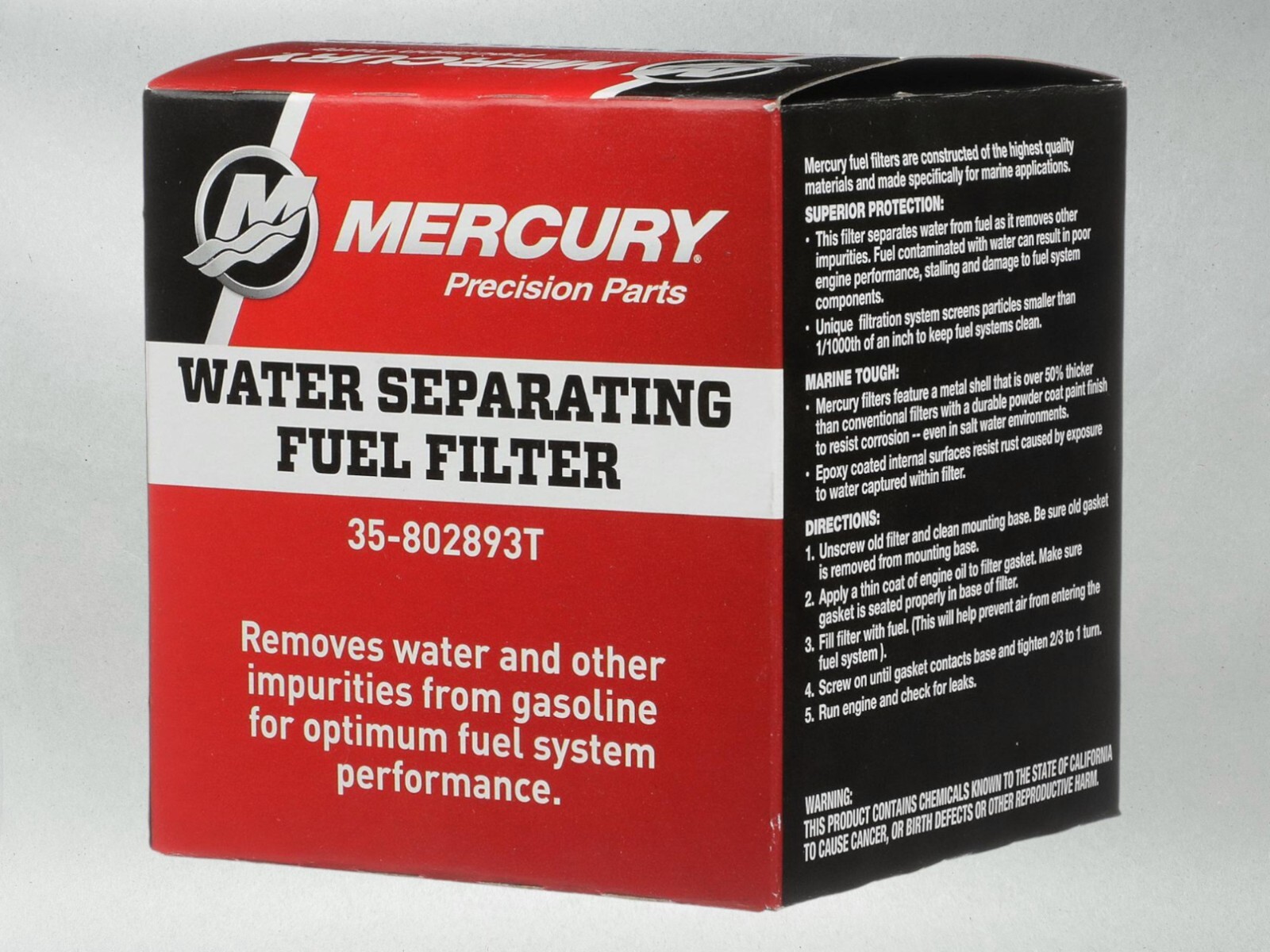 OEM Water Sep Fuel Filter for Mercury and MerCruiser RM Systems 802893T-3PACK