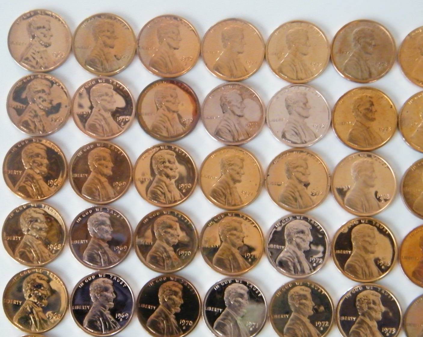 1960-1967 P-1968 -1979 S Lincoln Penny Proof 20 Coin Set US Mint minor issues