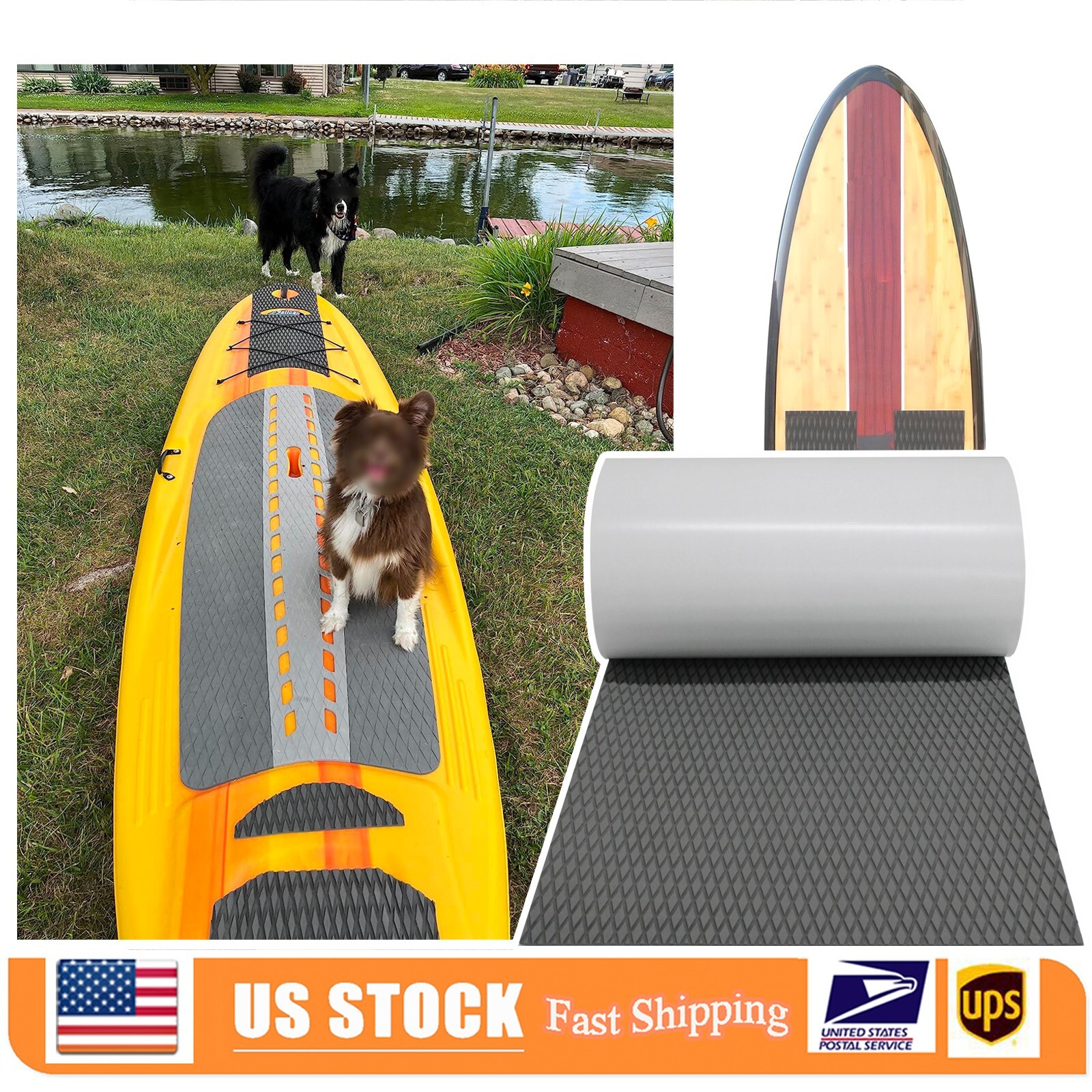 SUP Stand Up Paddle Board Traction Pad Anti-skid Deck Grip Mat for Kayak  Jetski