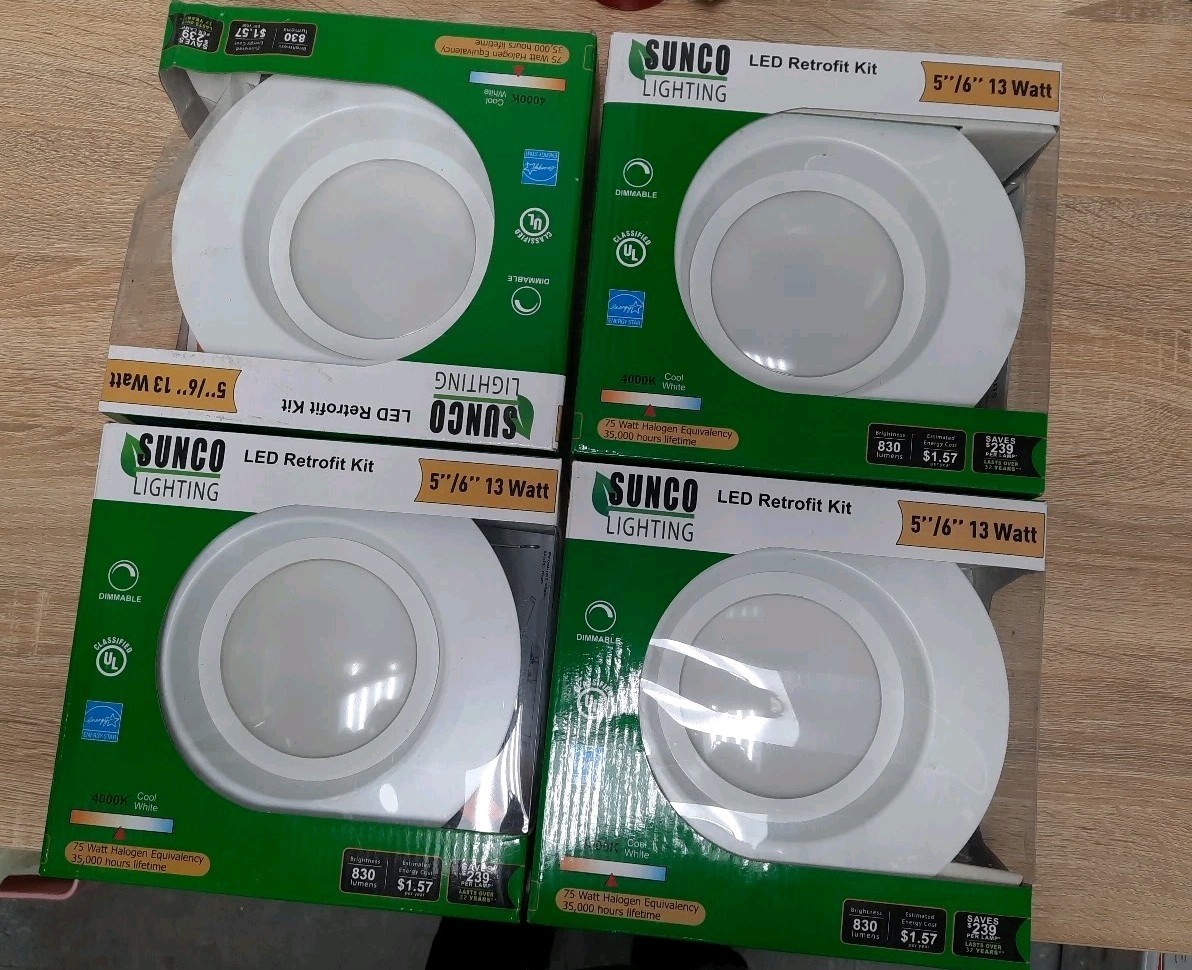 4 Boxes of SUNCO LIGHTING LED RETROFIT KIT 5/16” 13 WATT New FREE SHIPPING