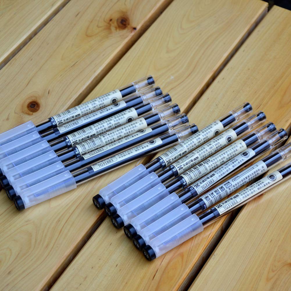 Gel Ink Pen 12 pack Extra Fine Point 0.5mm Black Office Writing Pens Durable