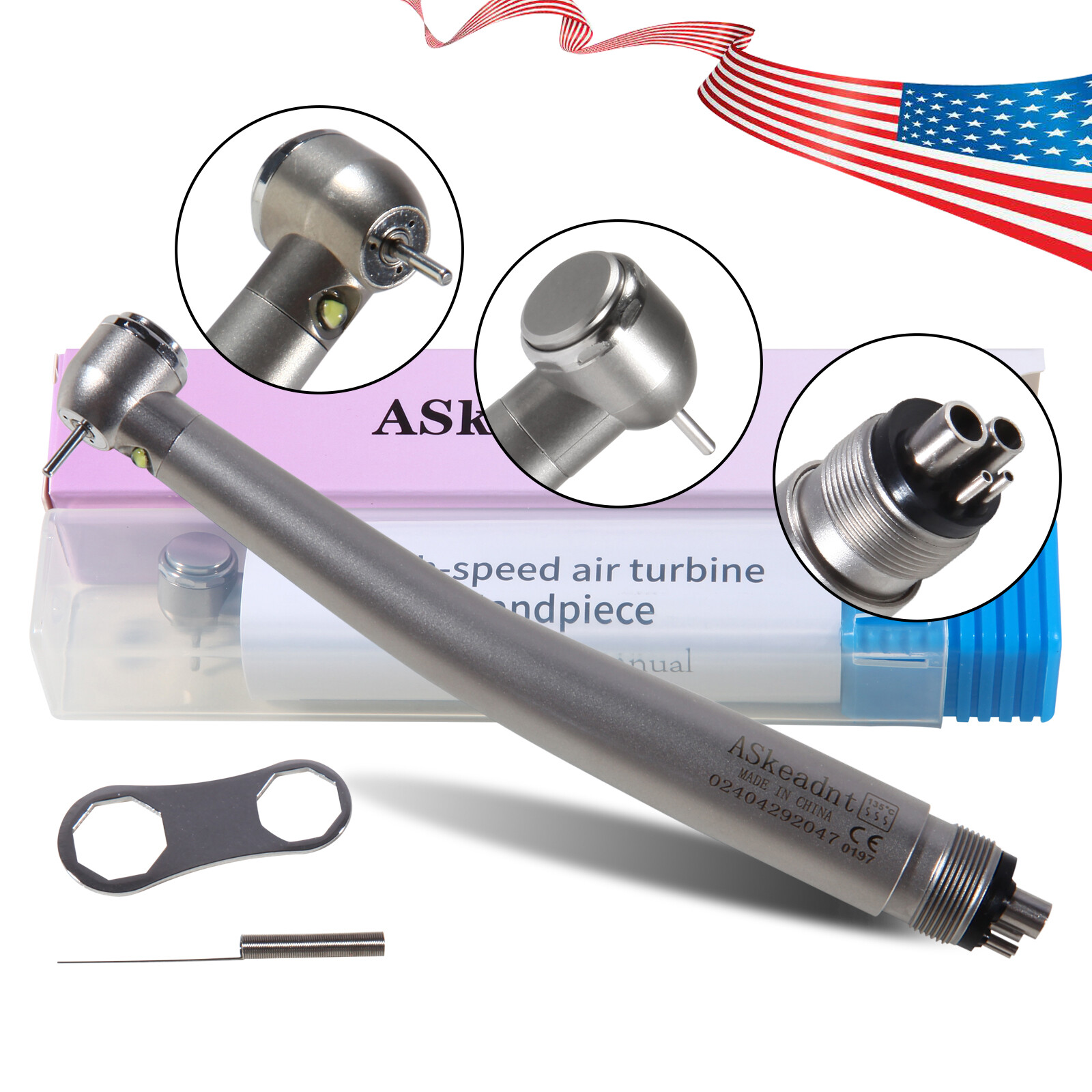 Estilo NSK Dental Pieza mano LED de alta velocidad Pana MAX EK LED 2/ 4Hole USA