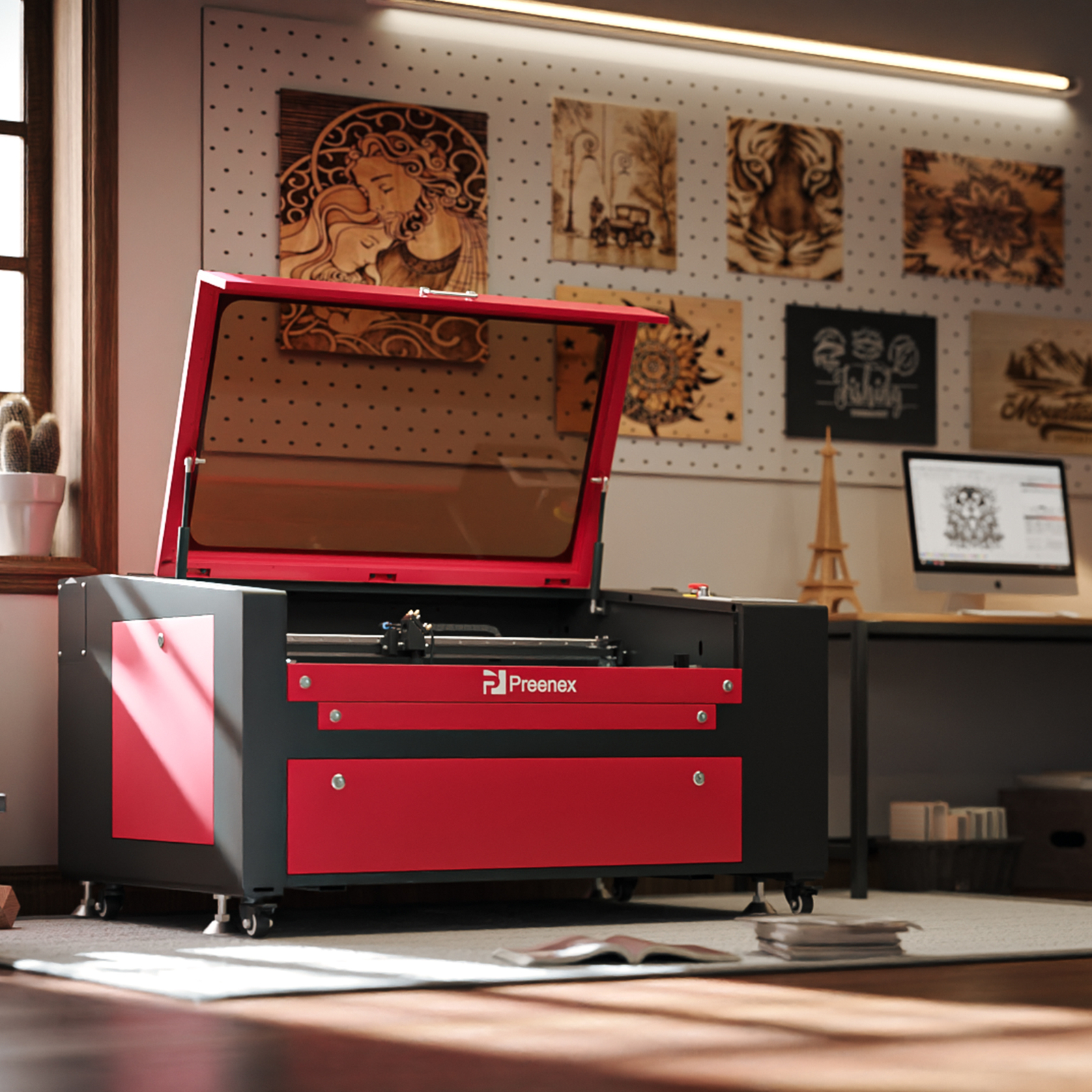 Preenex 80W CO2 Laser Engraver Engraving Cutter Cutting Machine 20x28