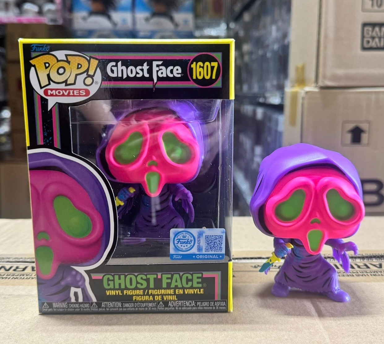 Funko Pop! Scream Ghost Face Black Light Vinyl Figure #1607 - EE exclusive