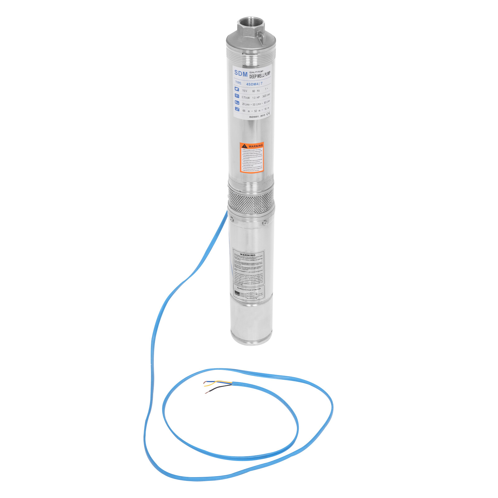 Submersible Pump, Deep Well Pump, Deep Well Pump for Farm Irrigation 1HP 110V