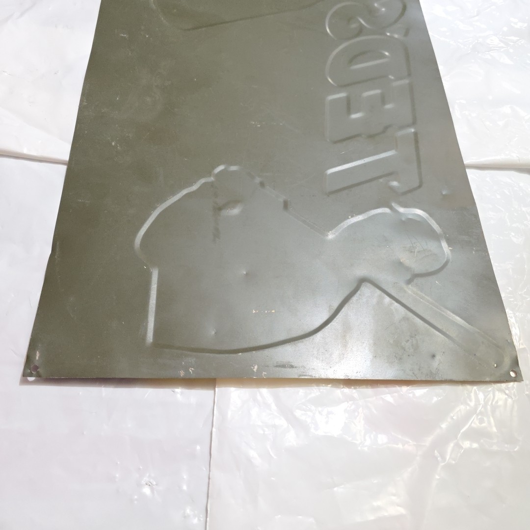 VTG TED WILLIAMS Ted's Delicious Creamy ROOT BEER SIGN 10in. x 15in. Green Back