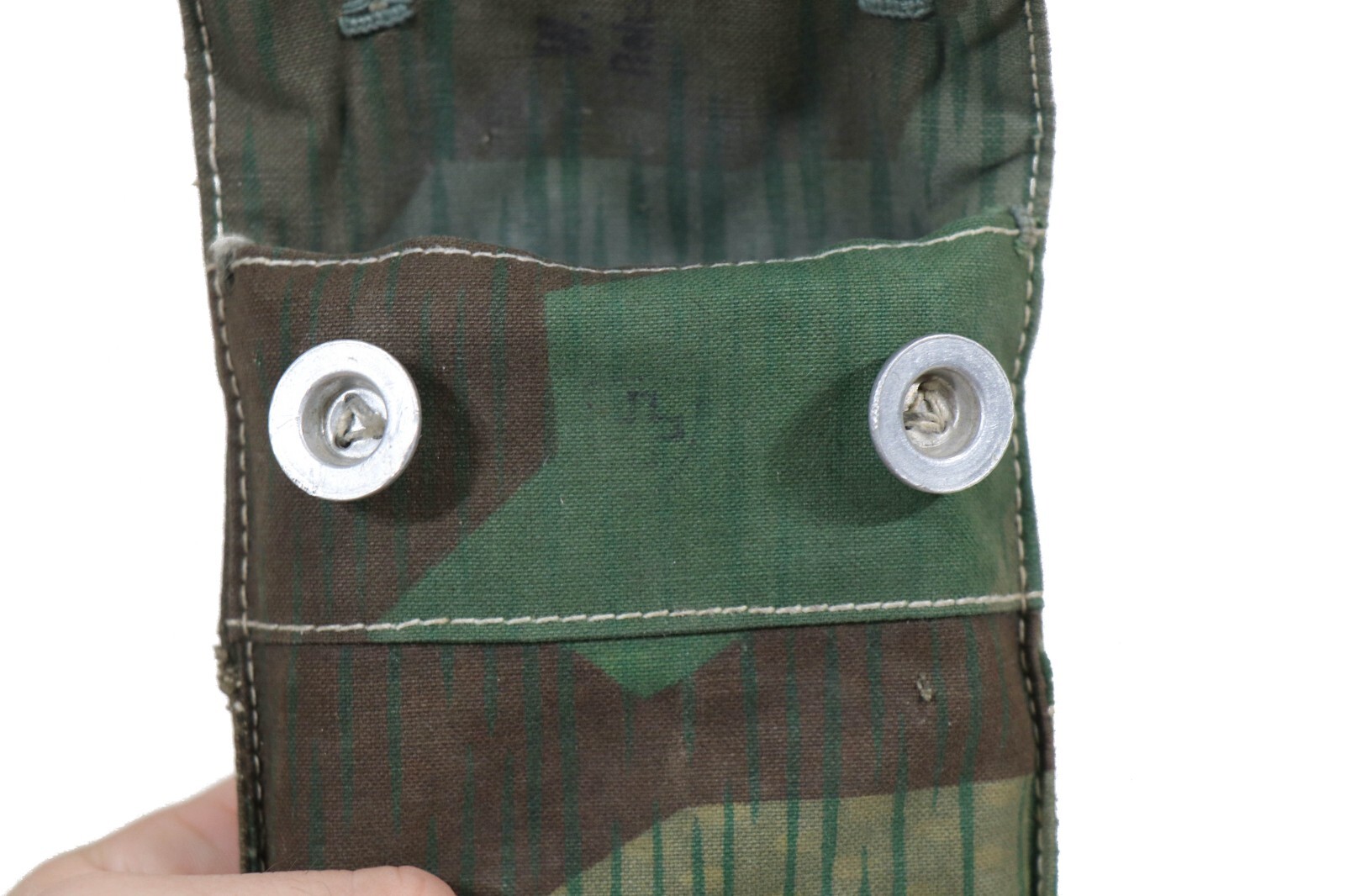 Authentic Swiss WWII Army Tent Pole Stake Set German Splinter Camo WW2 Zeltbahn