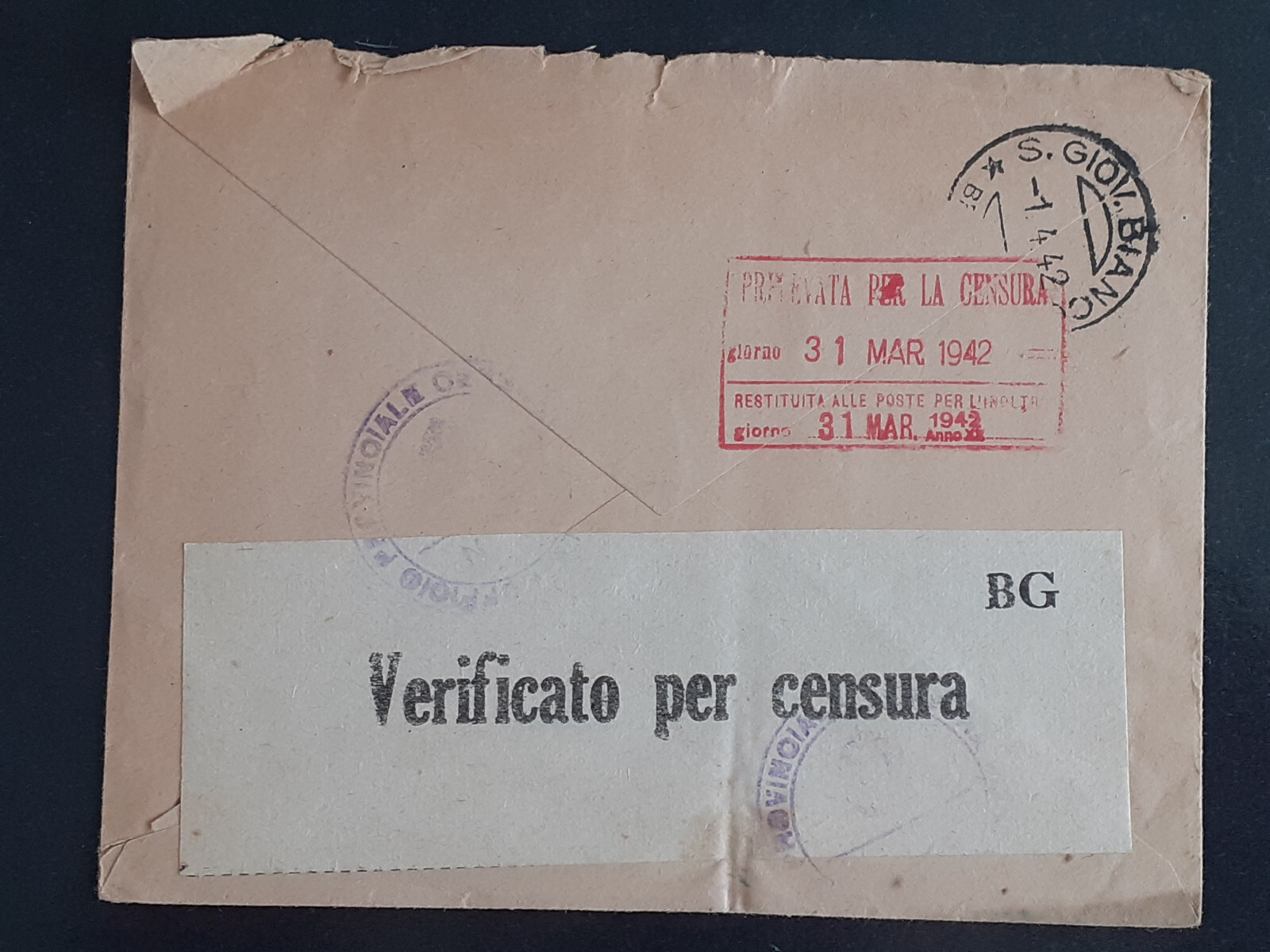 France 1942 - Montaren to Bergamo Italy - Censorship Cover with 2x Mi. 401