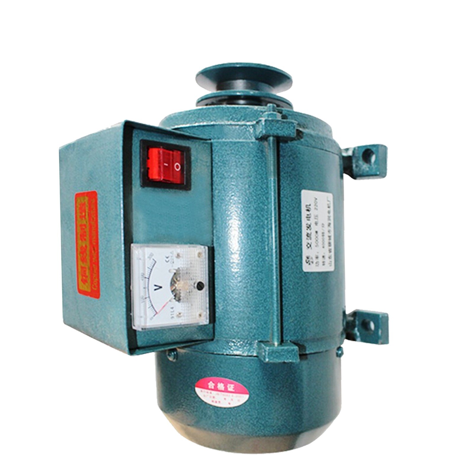 220V High Power 7000W Small Pulley Type Permanent Magnet Lighting Generator New