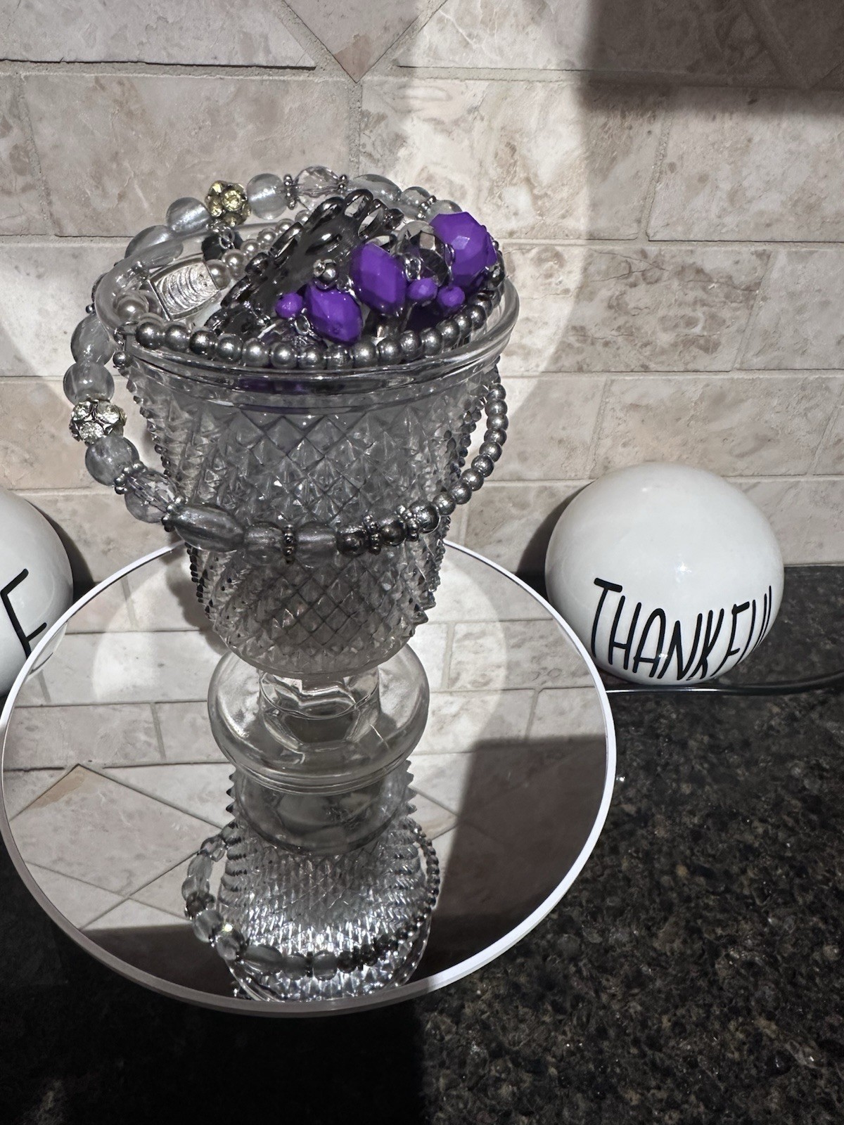 Mystery Jewelry Jar Over 20 Pieces Of Mixed Jewelry In A Frosted Glass Vase