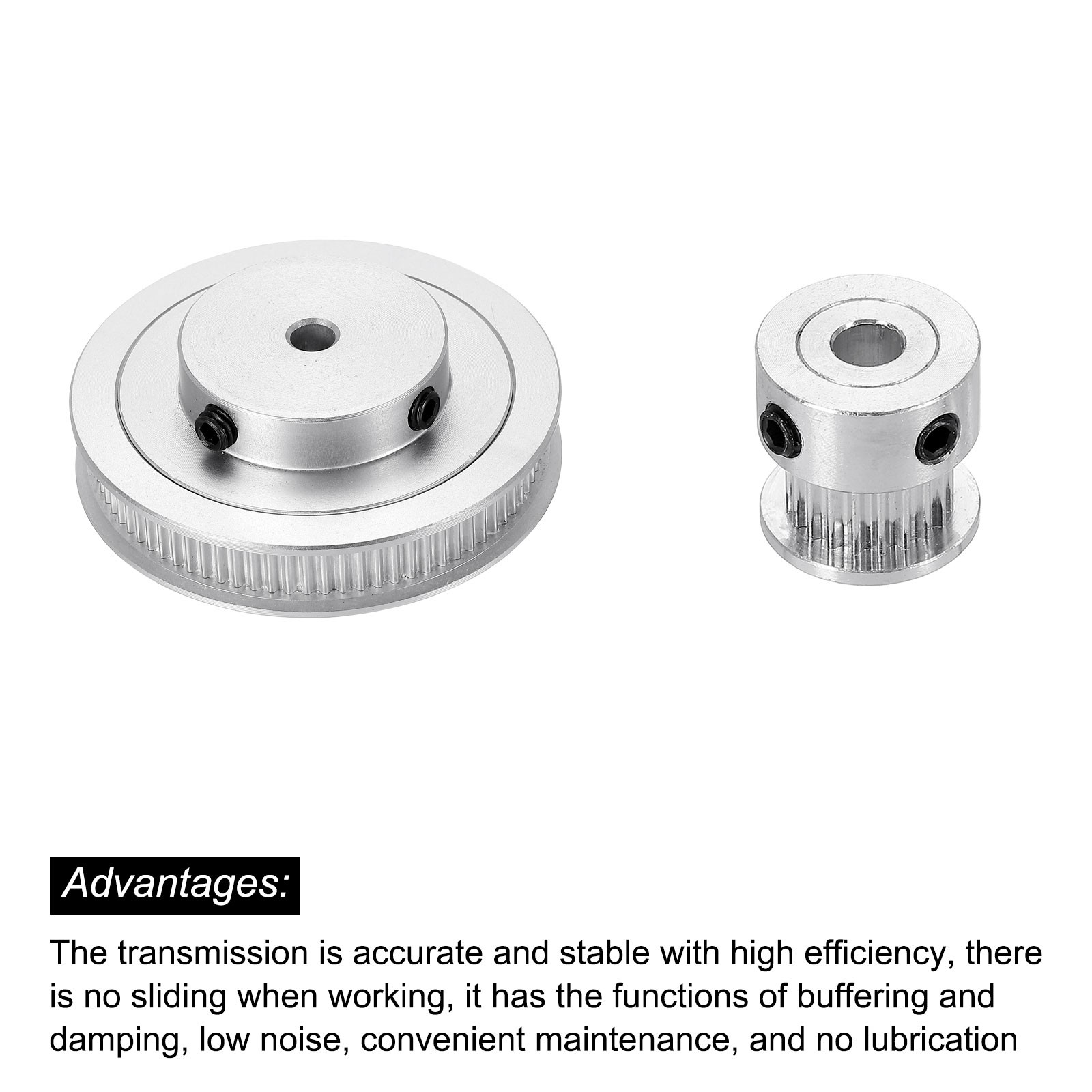 Timing Pulley 20&80 Teeth 5mm Bore Synchronous Wheel with Belt and Wrench