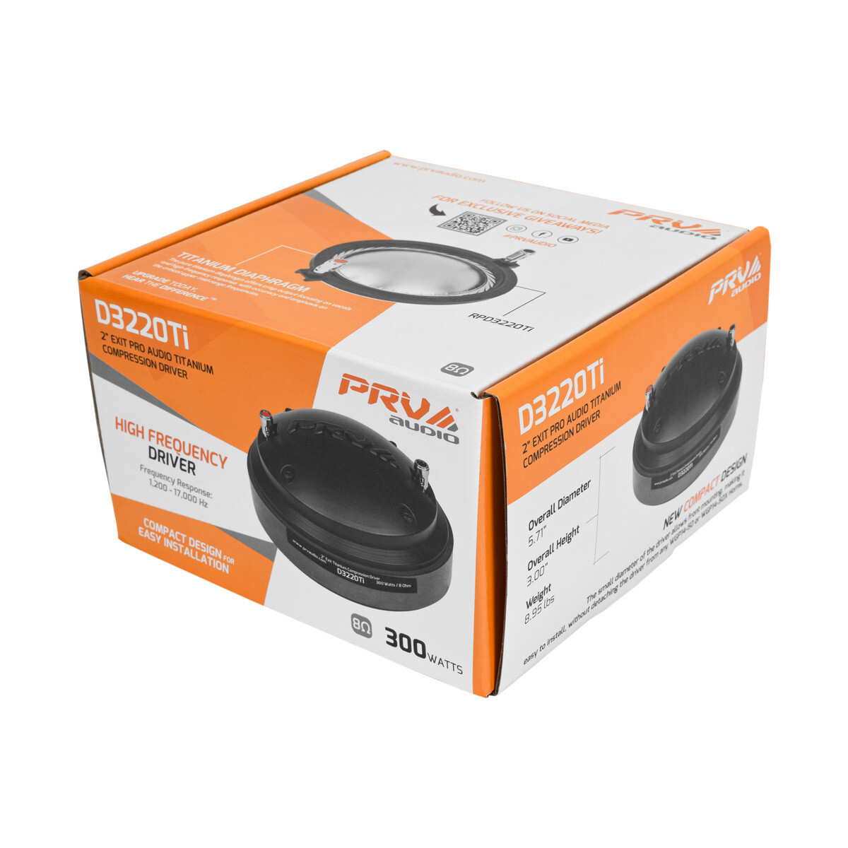 2x PRV Audio 2" Driver D3220Ti High Frequency Titanium PRO Audio 600W Package