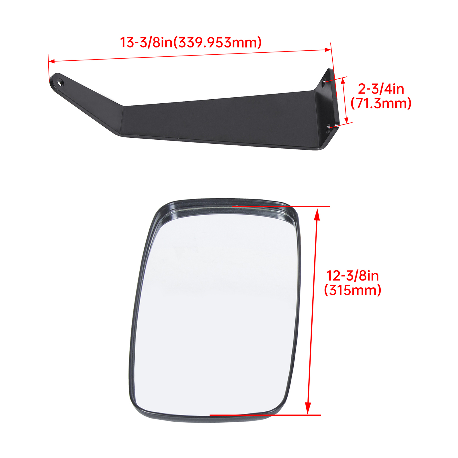 Left +Right Rearview Mirror Set Fit For John Deere 5000 & 6000 Series Tractors